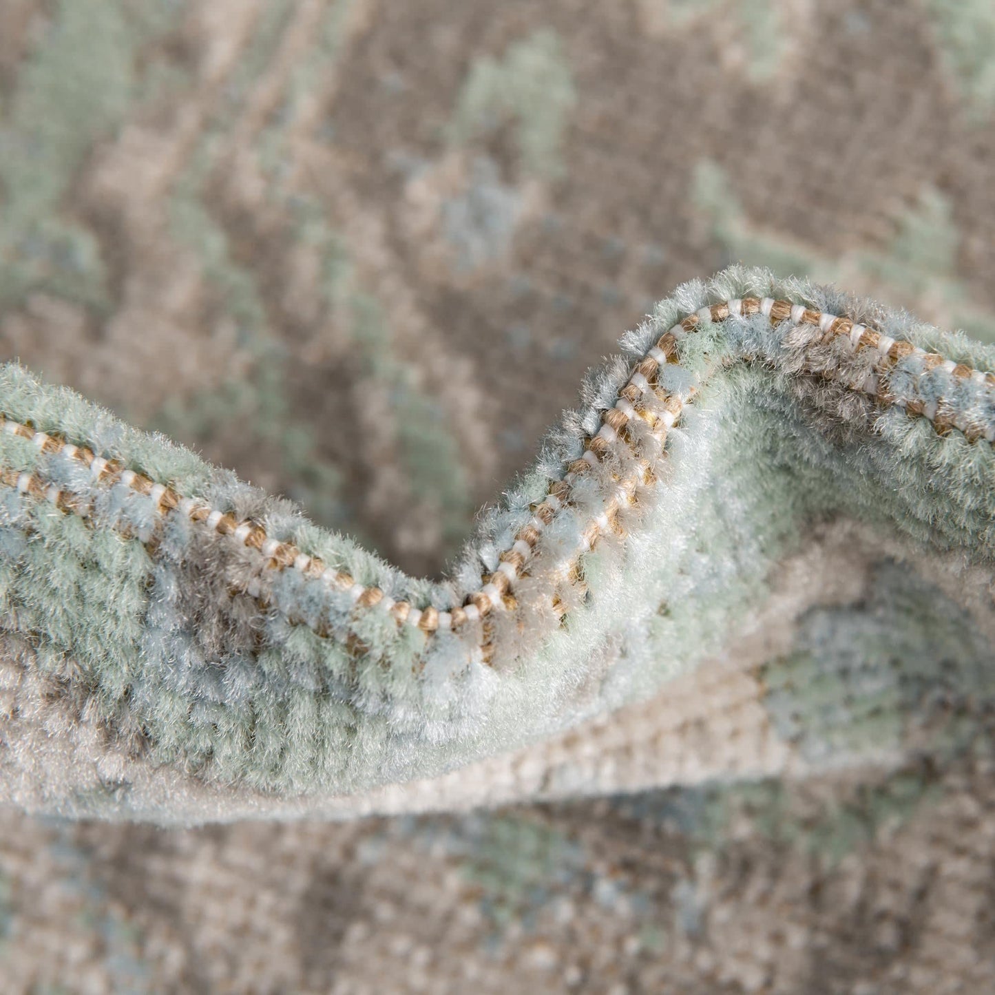 Unique Loom Whitney Collection Area Rug - Milano (10'x 14' Rectangle, Mint/ Ivory)