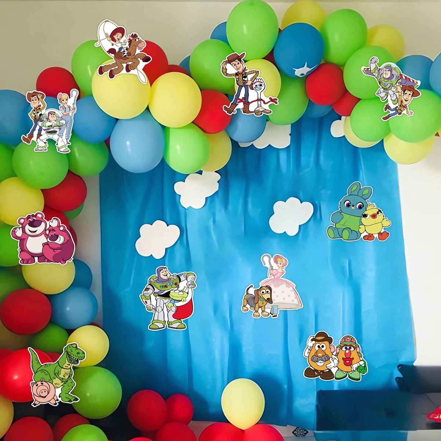 Cartoon Birthday Decorations, Birthday Party Porch Sign Banner Decoration Supplies, 10 Pcs Hanging Porch for Theme Party Supplies