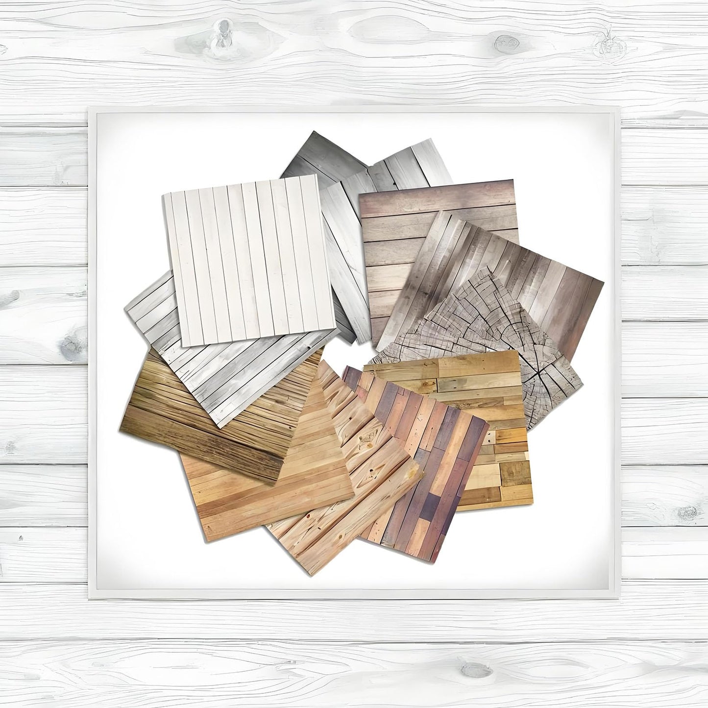 VIVIQUEN 24 Pack Brown Wood Textures Scrapbook Paper, 12x12 Inch Wood Floor Single-Sided Specialty Craft Paper Folded Flat for DIY Background Cards Art Photo Album Decor Junk Journals Decoration