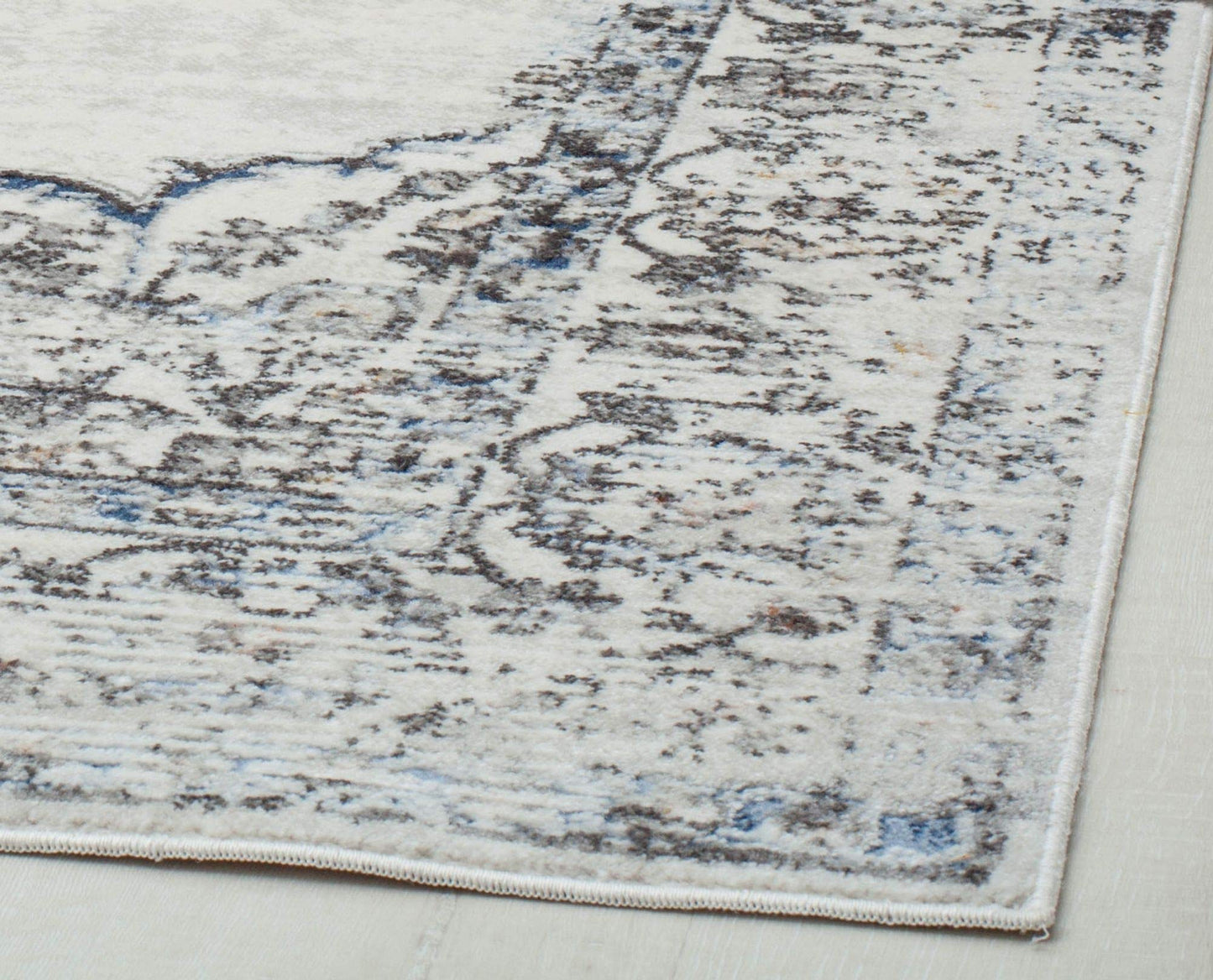 Rugs America Prescott PS35C White Bay Blossom Transitional Vintage 8x10 Area Rug, 8'0"X10'0"