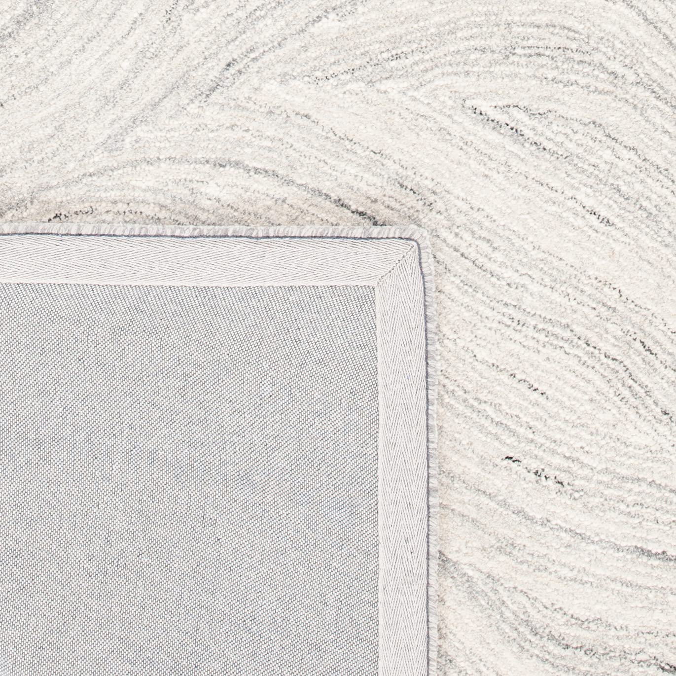 SAFAVIEH Metro Collection Area Rug - 10' x 14', Ivory & Silver, Handmade Modern Abstract Wool, Ideal for High Traffic Areas in Living Room, Bedroom (MET505G)