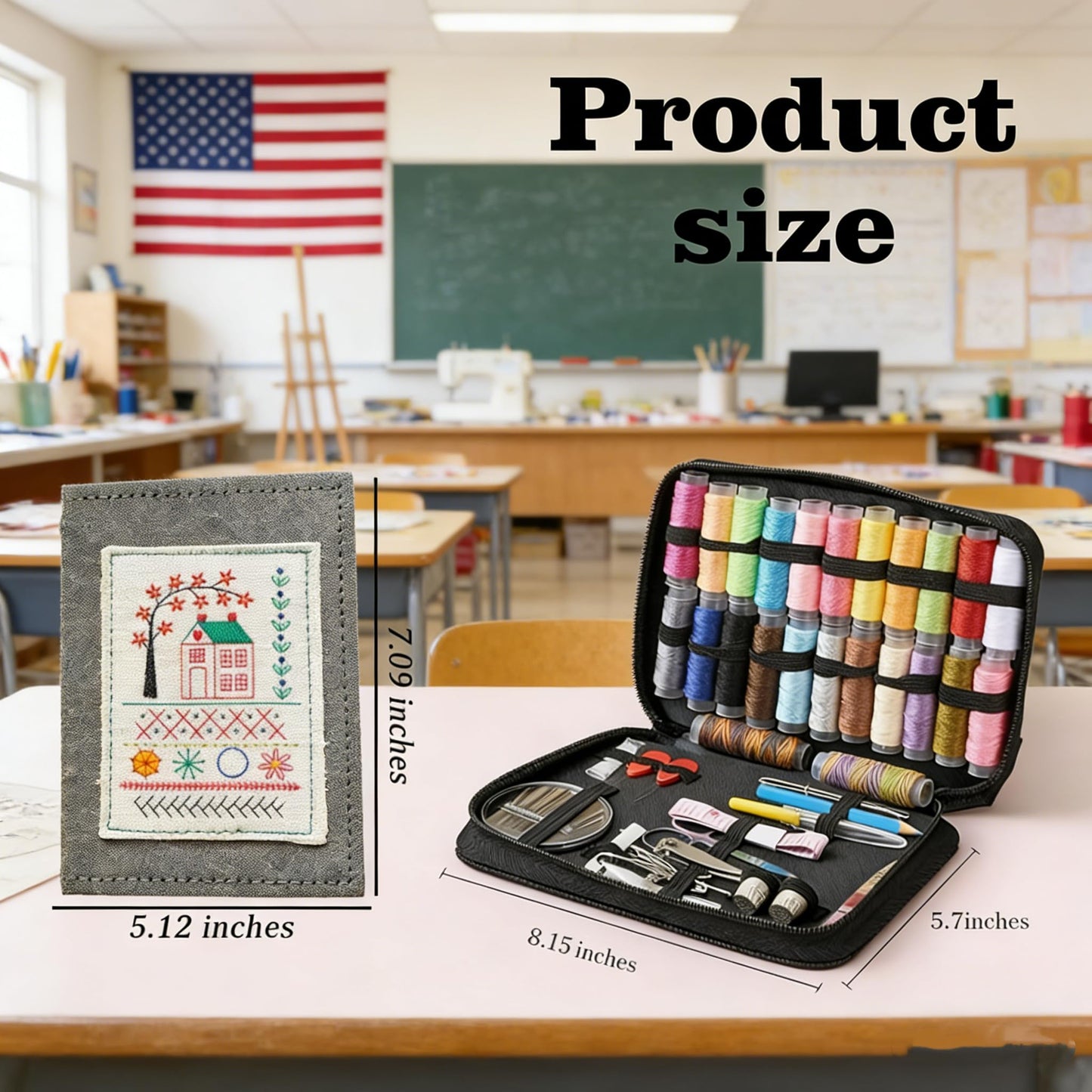 New DIY Embroidery Stitch Book Kit,86-Piece Sewing Tool Set,with 106 Illustrated Stitches,Step-by-Step Tutorials,Perfect Gift for Craft Lovers & Cross Stitch Enthusiasts