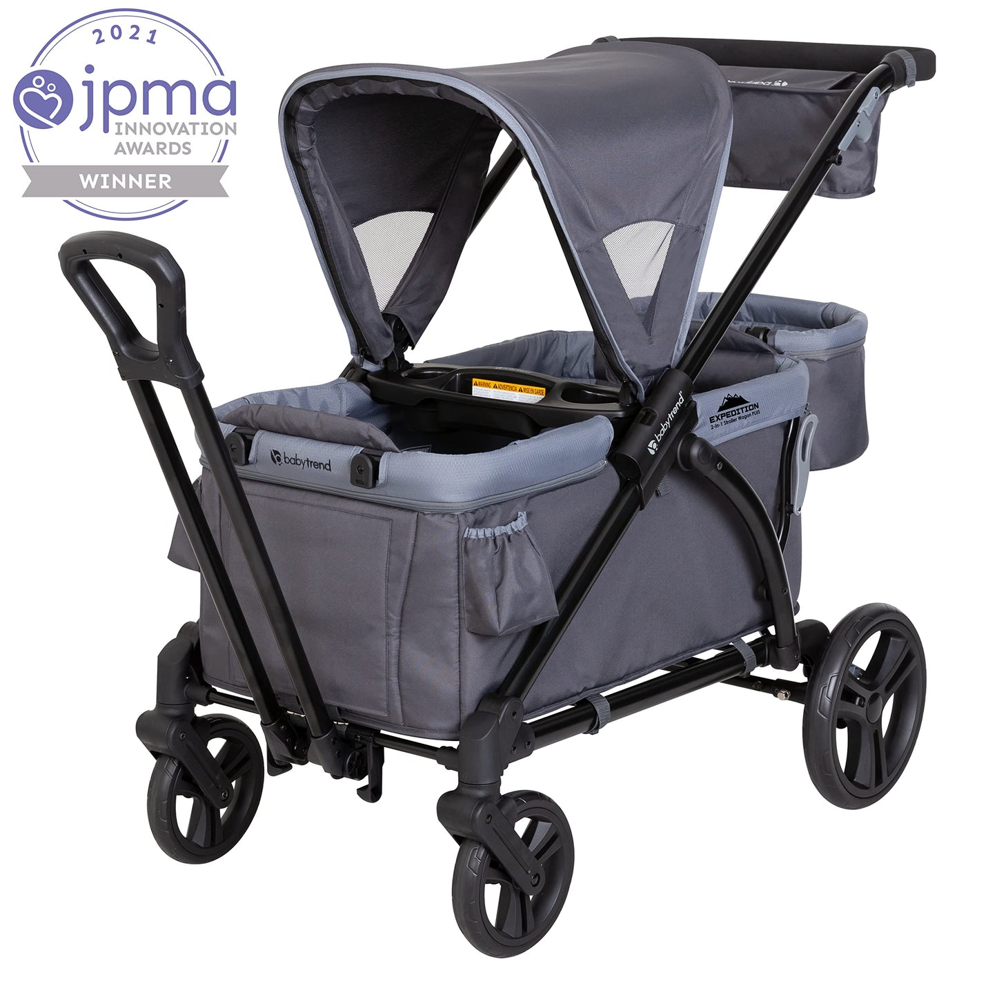 Baby Trend Expedition 2-in-1 Stroller Wagon Plus, Ultra Grey