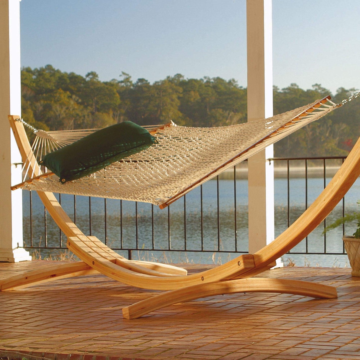 Original Pawleys Island 4-Ply Cypress Roman Arc 15 ft. Hammock Stand, Award Winning Design, Southern Cypress Wood, Rust Resistant Hardware, Handcrafted in The Carolinas, 450 Pound Weight Capacity…