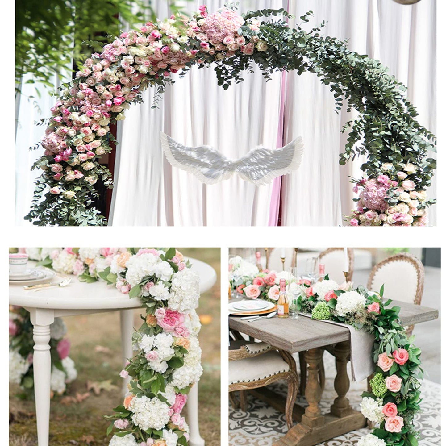 Lyellfe 14 Pieces Floral Foam Garland, 10 Ft Arch Door Flower Sponge Blocks Kit, Absorption Flower Holder for Wet Dry Fresh Flowers, Arrangement, Centerpiece,Wedding Decor