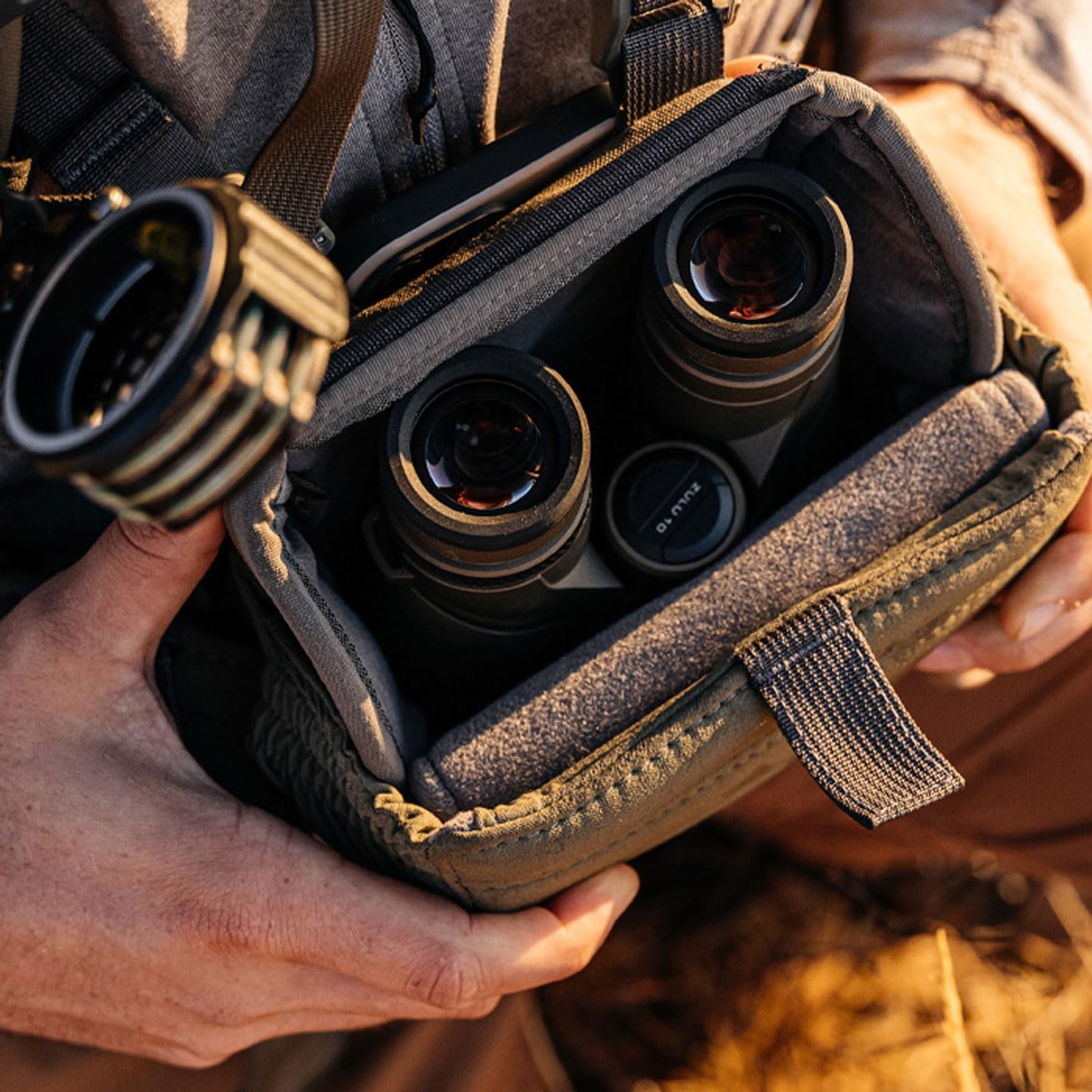 SIG SAUER ZULU10 HDX Waterproof Fogproof Durable Abbe-Koenig Prism Ergonomic Closed Bridge FDE Hunting Binoculars with Anti-Reflective Lenses - Molded EVA Carrying Case Included, 15x56