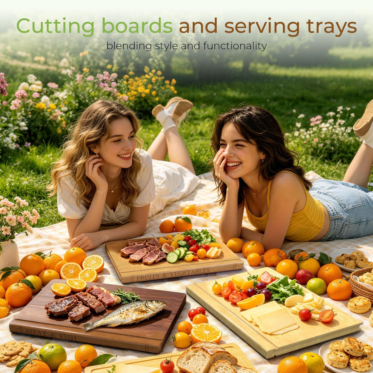 Book Cutting Board Set with Wooden Stand-Wooden Kitchen Cutting Boards That Look Like Books for Vegetables Cheese Meat, Chopping Board Gift Set for Home Cooks & Kitchen Decor