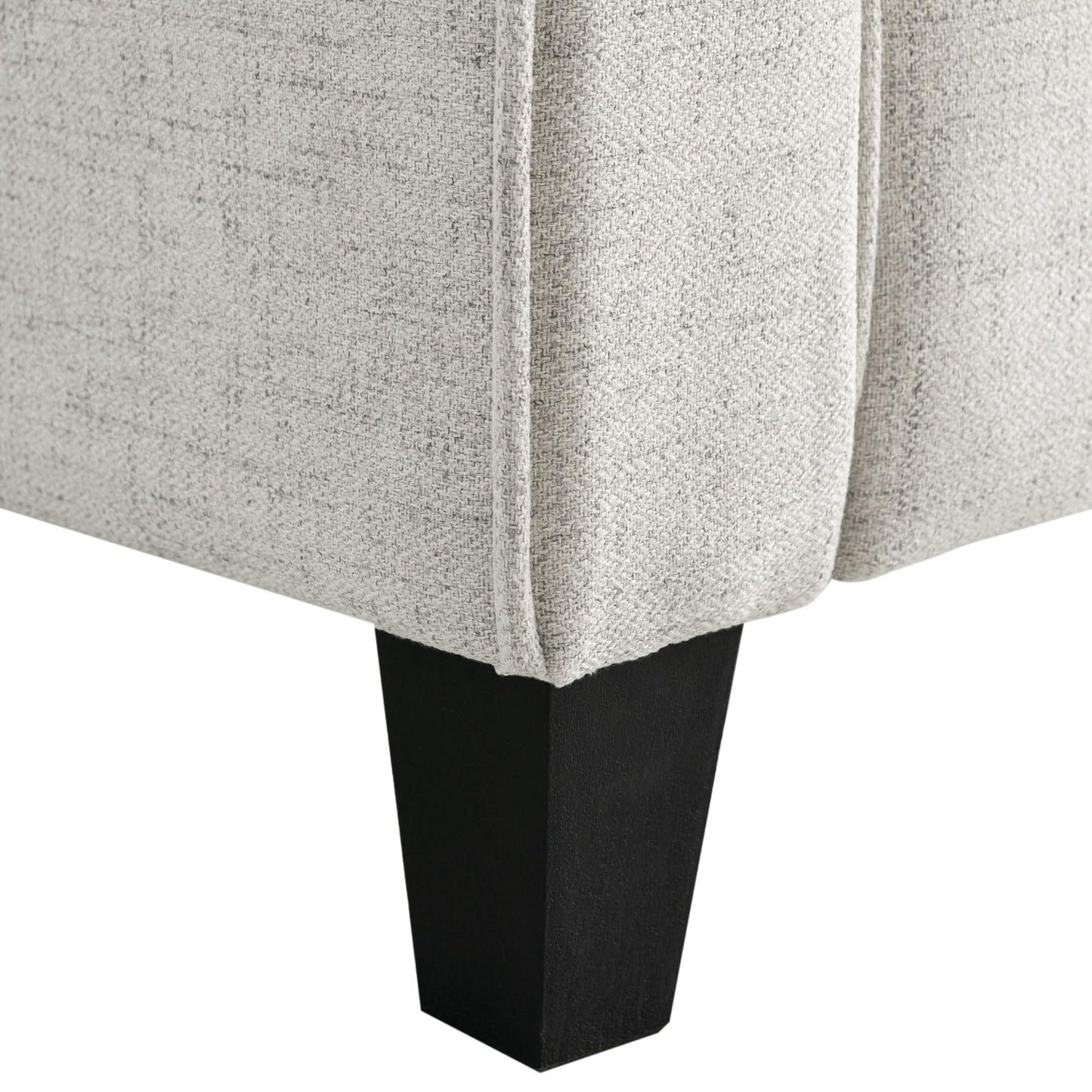 Studio Living Harrington 35.4" Arm Chair, Transitional Modern, Pocket Coil Comfort, Easy Assembly, Woven Fabric, Beige