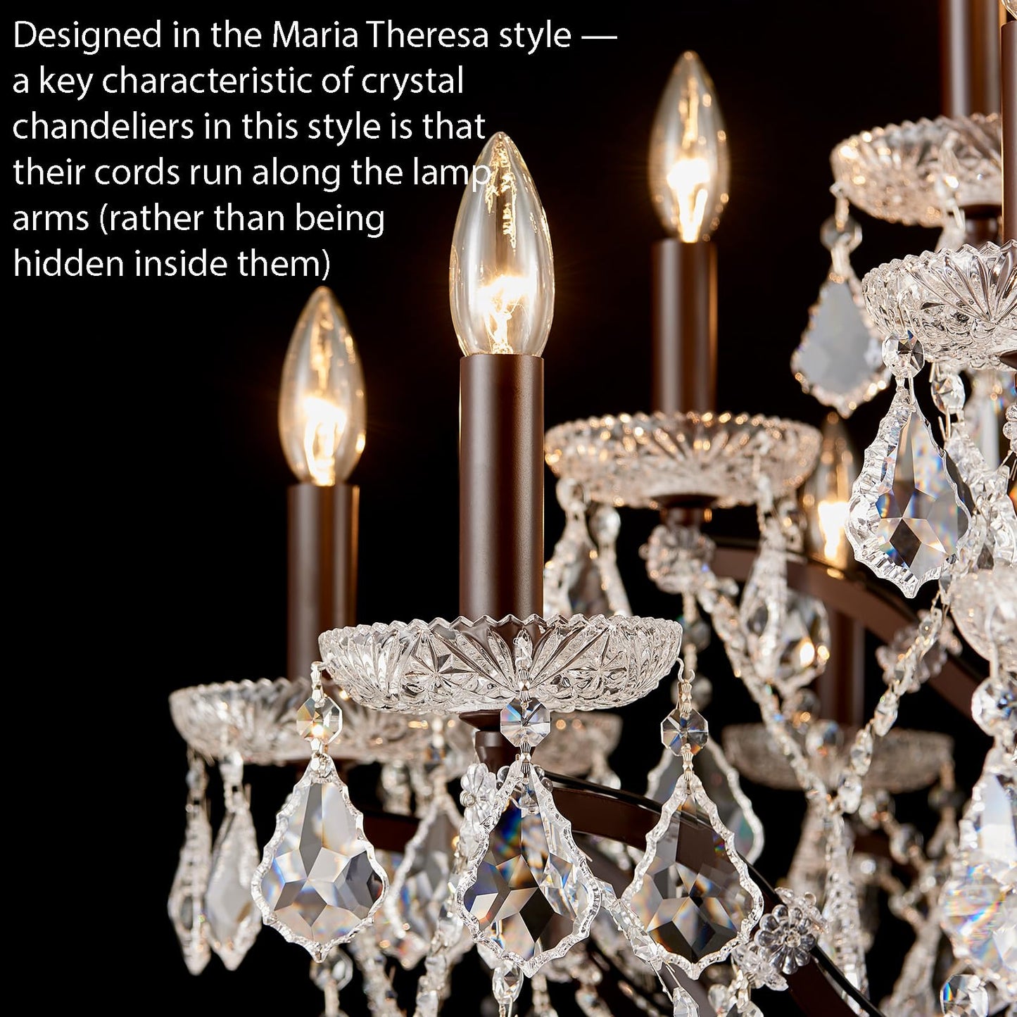 HUANXISHA 24 Lights Large Crystal Chandeliers Maria Theresa Chandelier for High Ceilings Vintage Chandelier Light Fixture Foyer Hallway Entryway Staircase 55.1" H x 39.4" D