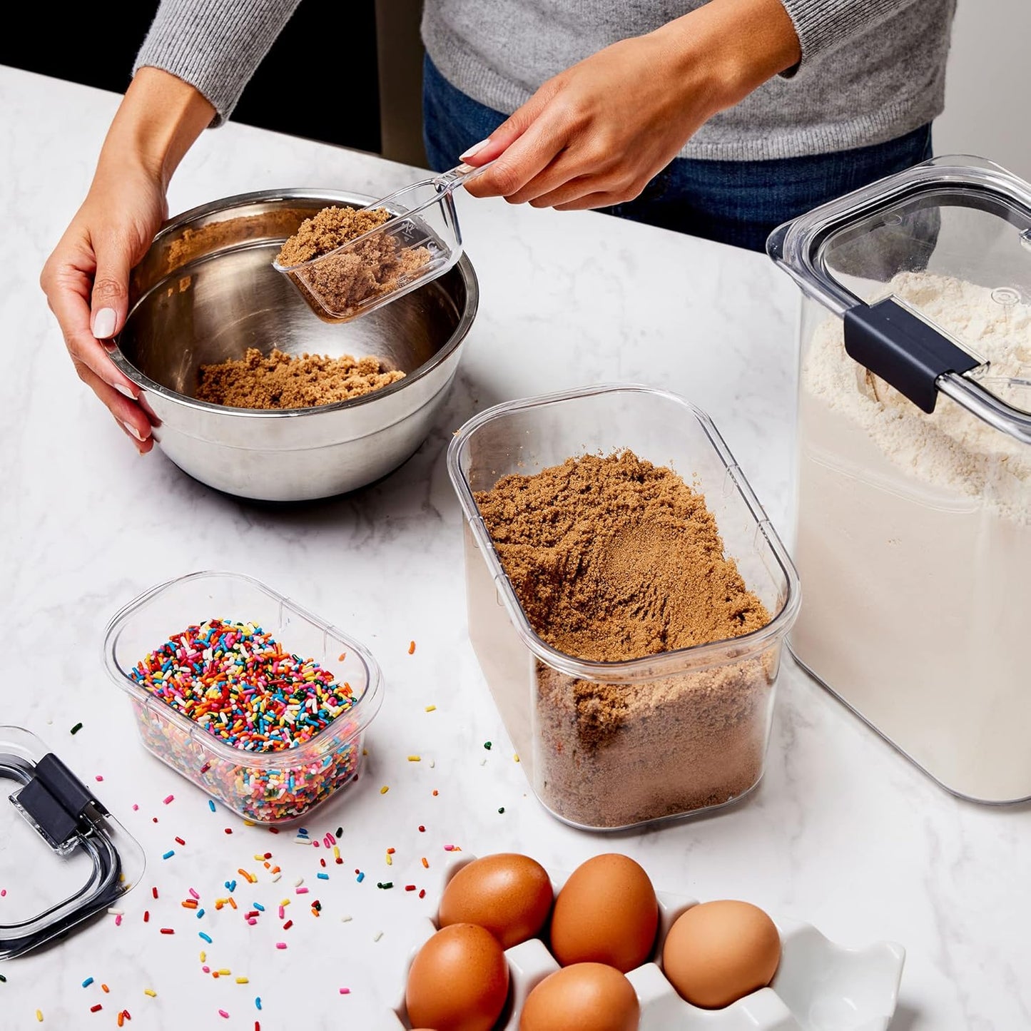 Rubbermaid Brilliance 14-Piece Food Storage Container Set - Airtight, BPA-Free, Ideal for Kitchen Organization