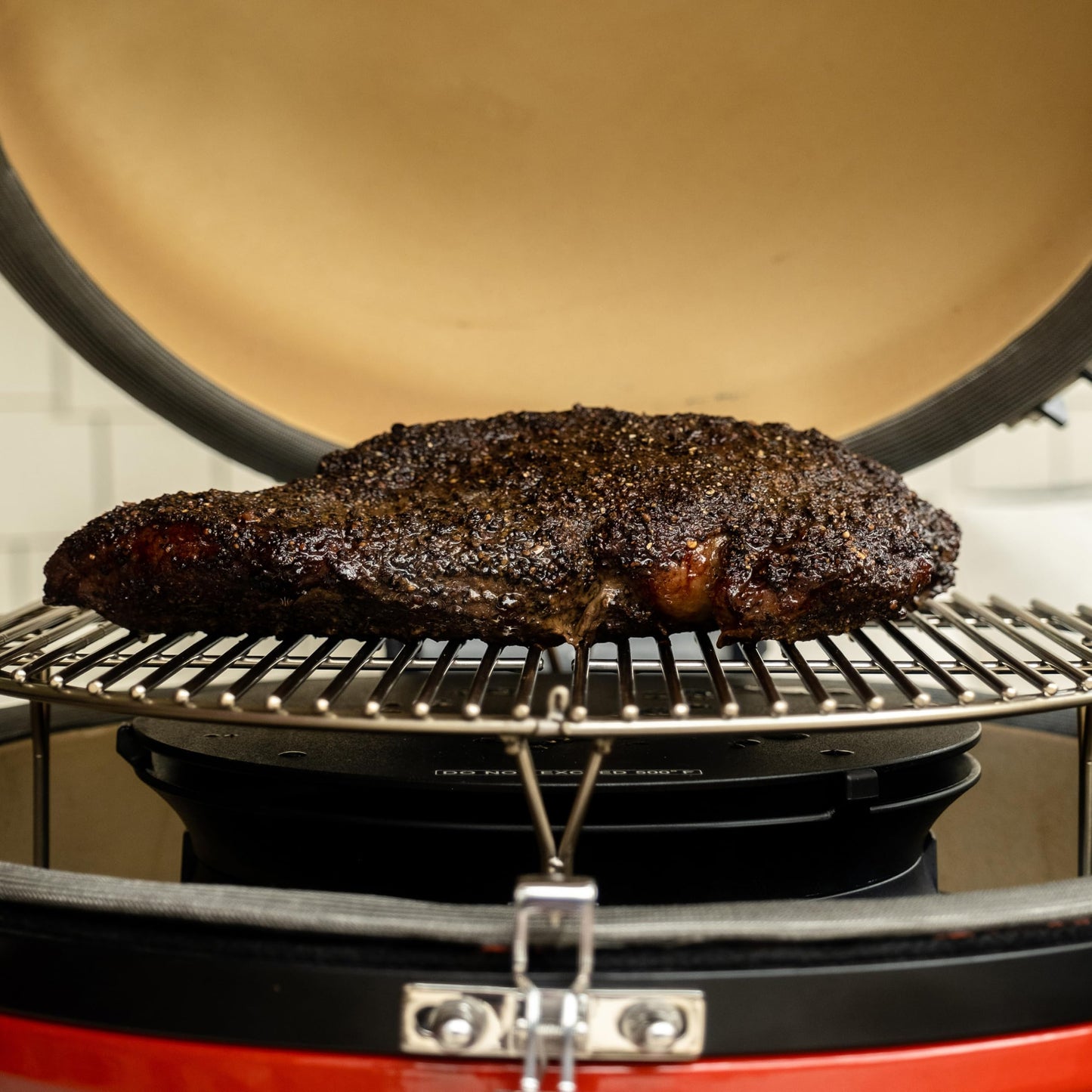 Kamado Joe SlōRoller Hyperbolic Smoke Chamber Accessory Insert with Stainless Steel Rack for Big Joe 24-inch Charcoal Grill and Smokers in Black, Model BJ-HYPER