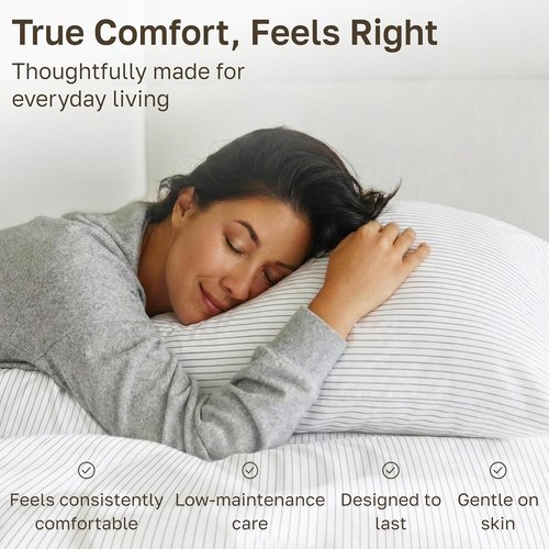 California Design Den Queen Size Bed Sheets Set - 100% Cotton, 400 TC, Smooth Sateen Finish, Deep Pockets, Pinstripe