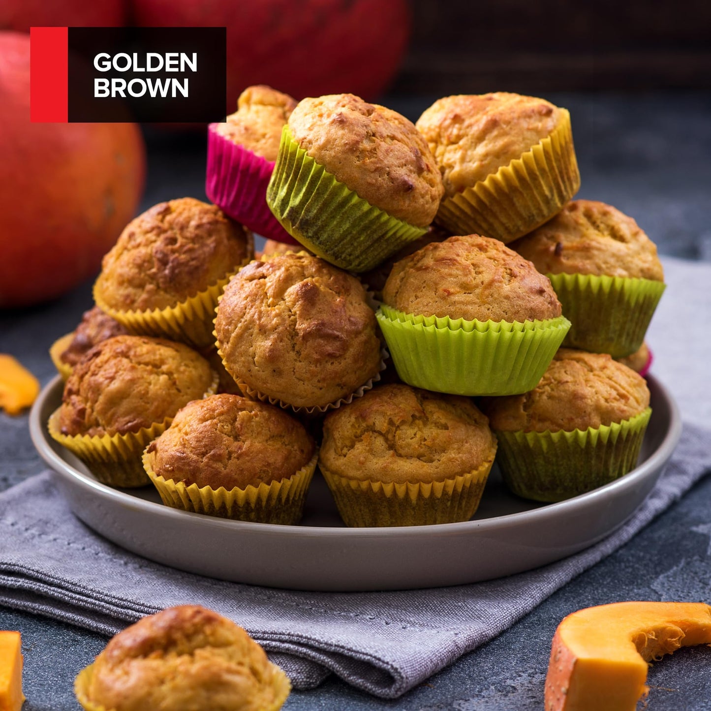 Stock Your Home (20-Count Disposable Muffin Tins 6-Cup, Standard Size Foil Muffin Pans, Aluminum Cupcake Tin for Baking, To-Go Trays for Bake Sales, Parties, Holidays