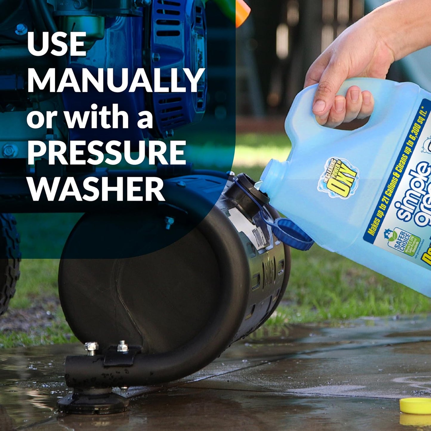 Simple Green Oxy Solve Pressure Washer Cleaner - Unscented, Colorless to Pale Straw, 128 Fl Oz