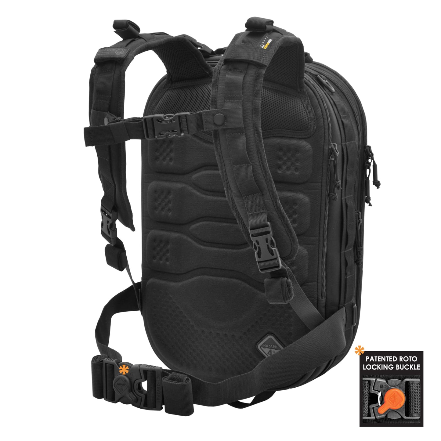 HAZARD 4 Pillbox™ Tactical Backpack – Heavy Duty Military Survival Pack for Men and Women – EDC Rucksack for Laptop, Motorcycle, Outdoor, Bug Out, Gym, Range, Travel, and Camping – 29.5 Liter, Black