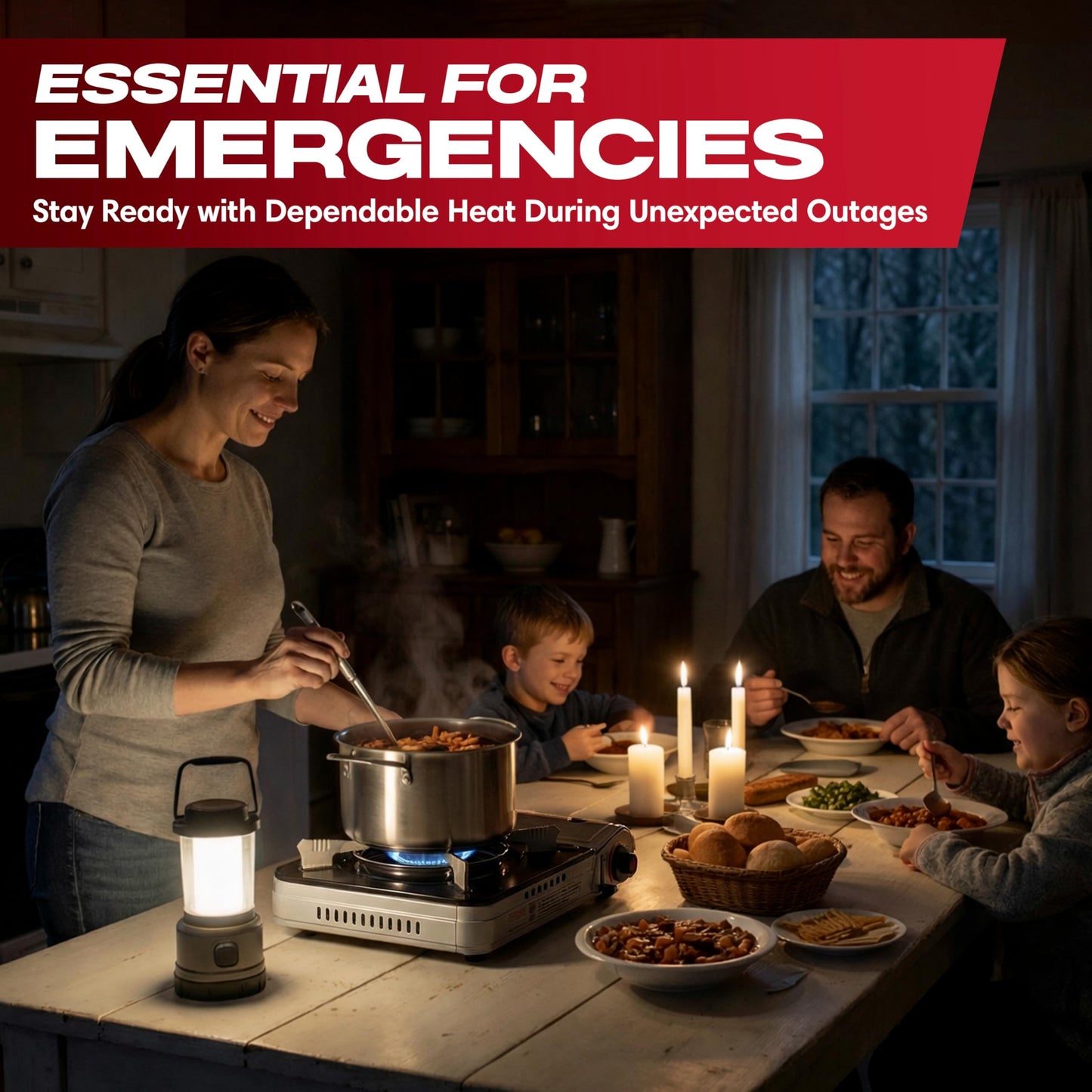 Chef Master 12,000 BTU Portable Butane Stove - Gas Burner for Camping & Outdoor Cooking - Countertop Cooktop with Carry Case, Wind Guard & Electronic Ignition - Portable Cooker & Burner Stove – 90235