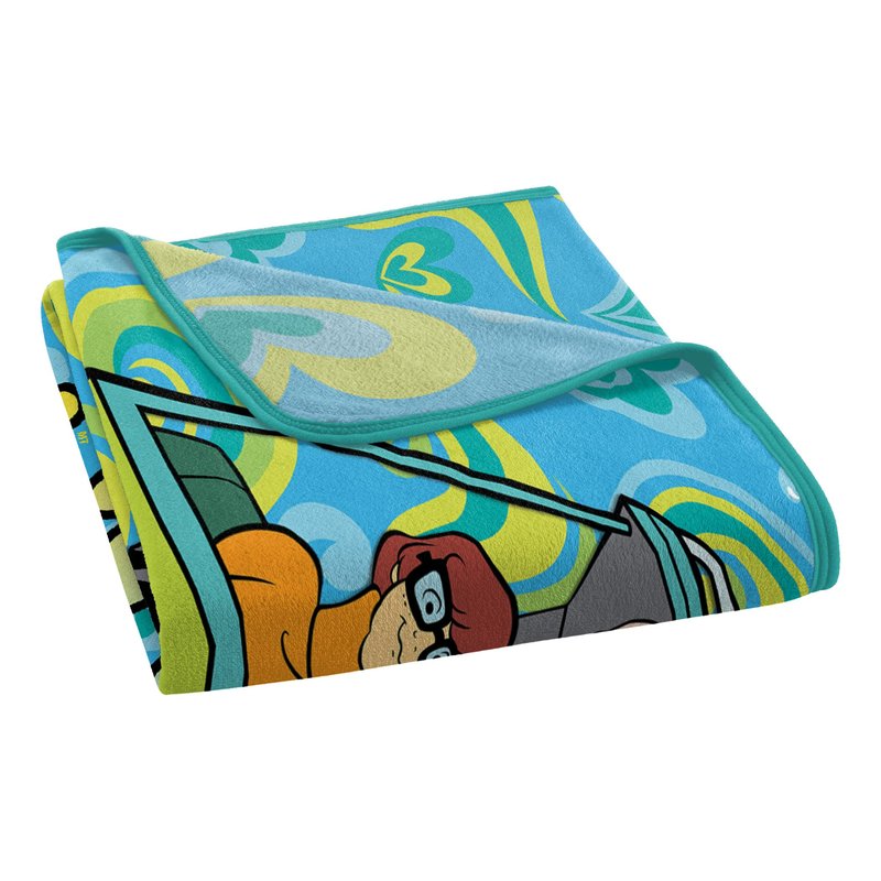Northwest Scooby Doo Micro Raschel Throw Blanket, 46" x 60", Groovy Baby