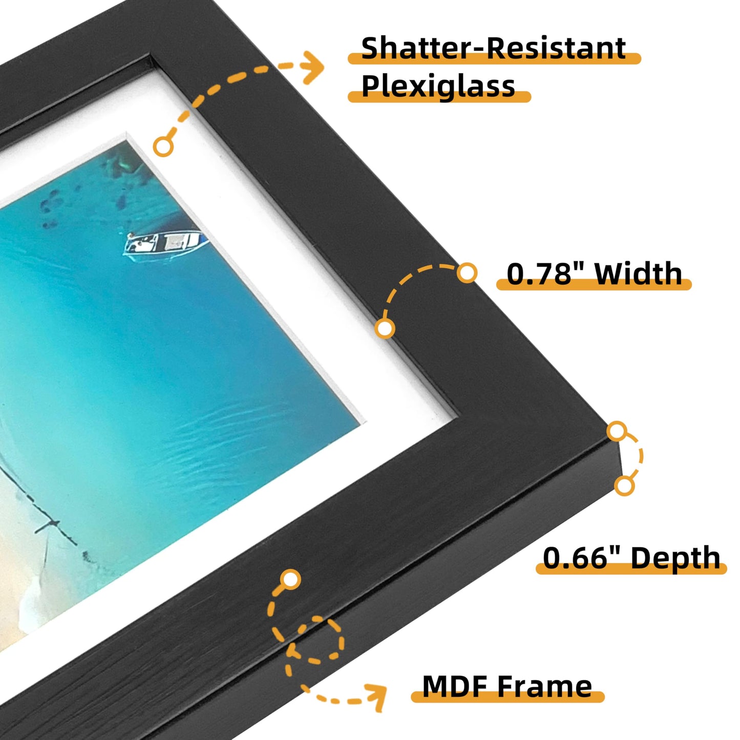 7 Pack Picture Frames Collage Wall Decor, Gallery Wall Frame Set for Wall Mounting or Tabletop Display, Multi Sizes Including 16x20-1, 11x14-2, 8x10-2,5x7-2 Family Photo Frames,Made of Solid Wood,Black