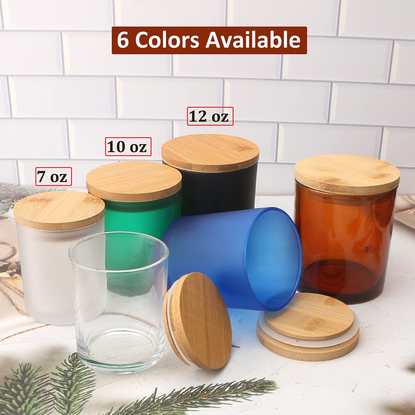 MILIVIXAY 12 Pack 12 OZ Clear Glass Candle Jars with Lids and Candle Making Kits - Bulk Empty Candle Jars for Making Candles - Spice, Powder Containers.