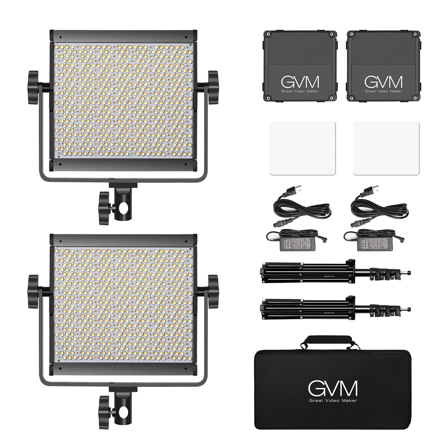 GVM RGB Video Lighting, Bi-Color Led Video Light Kit with APP Control, 2 Packs 850D Photography Lighting Kit CRI 97+ for Web Conference, YouTube, Gaming, Zoom, Aluminum Alloy Shell