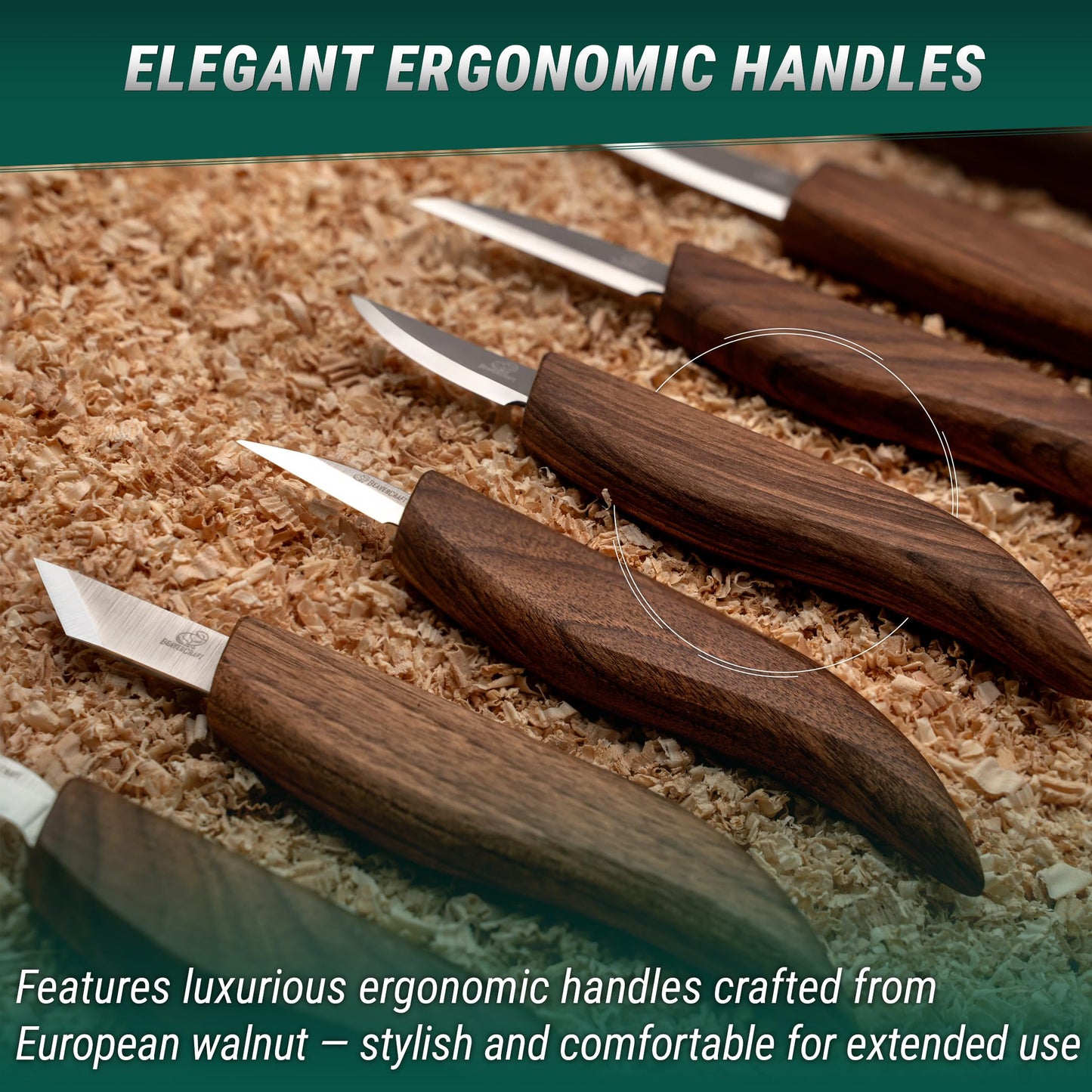 BeaverCraft Deluxe Wood Carving Kit S18X - Wood Carving Knife Set - Spoon Carving Tools Set - Whittling Knives - Woodworking Wood Carving Tools Large Whittling Kit S18X