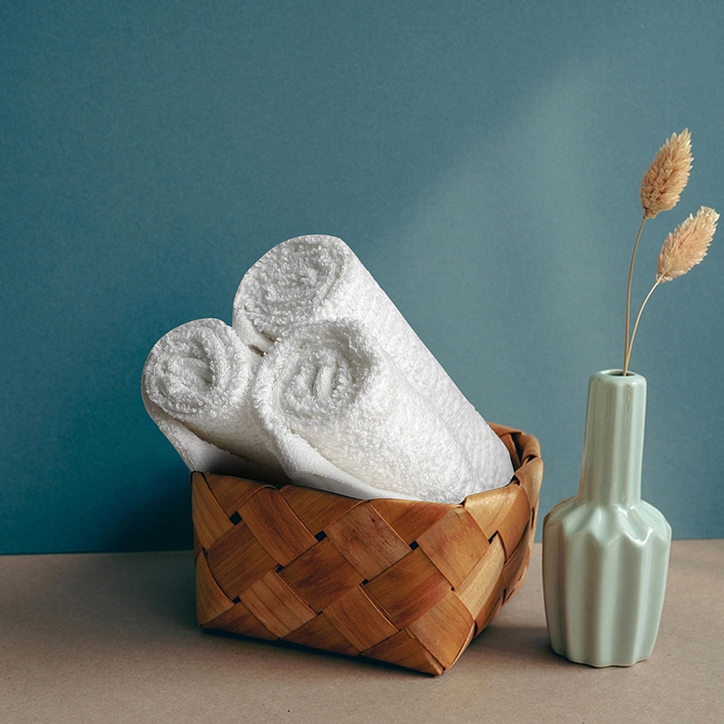 ZUPERIA Bar Mop Kitchen Towels - Pack of 12 (16"x19”) 100% Ring Spun Cotton - Dish Washcloths For Superb Cleaning and Less Lint - Highly Absorbent Dish Cloths and Dish Towels For Everyday use (White)