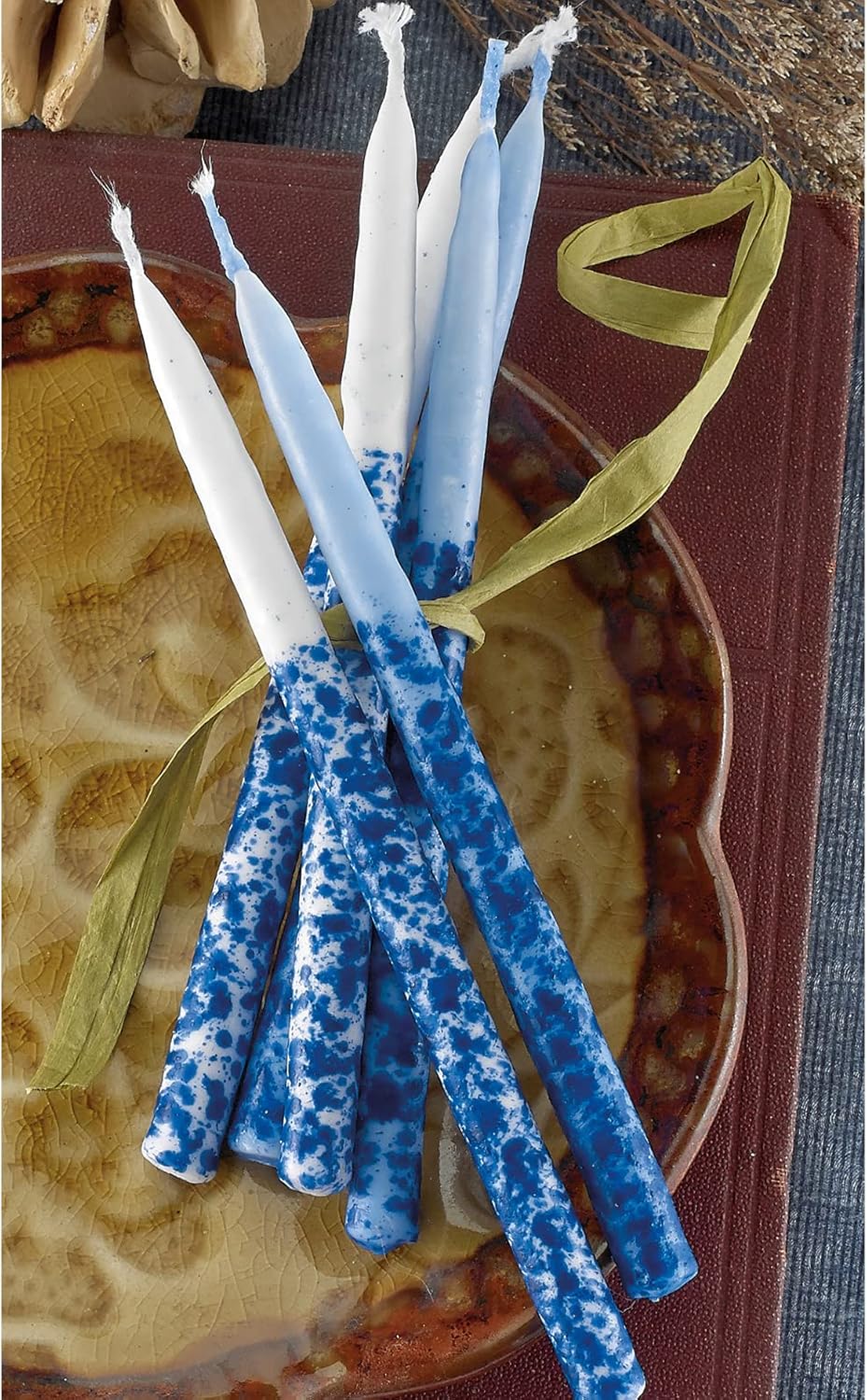 Rite Lite Premium Pack of 45 Chanukah Candles - Splash Blue and White for your Hanukkah Menorah