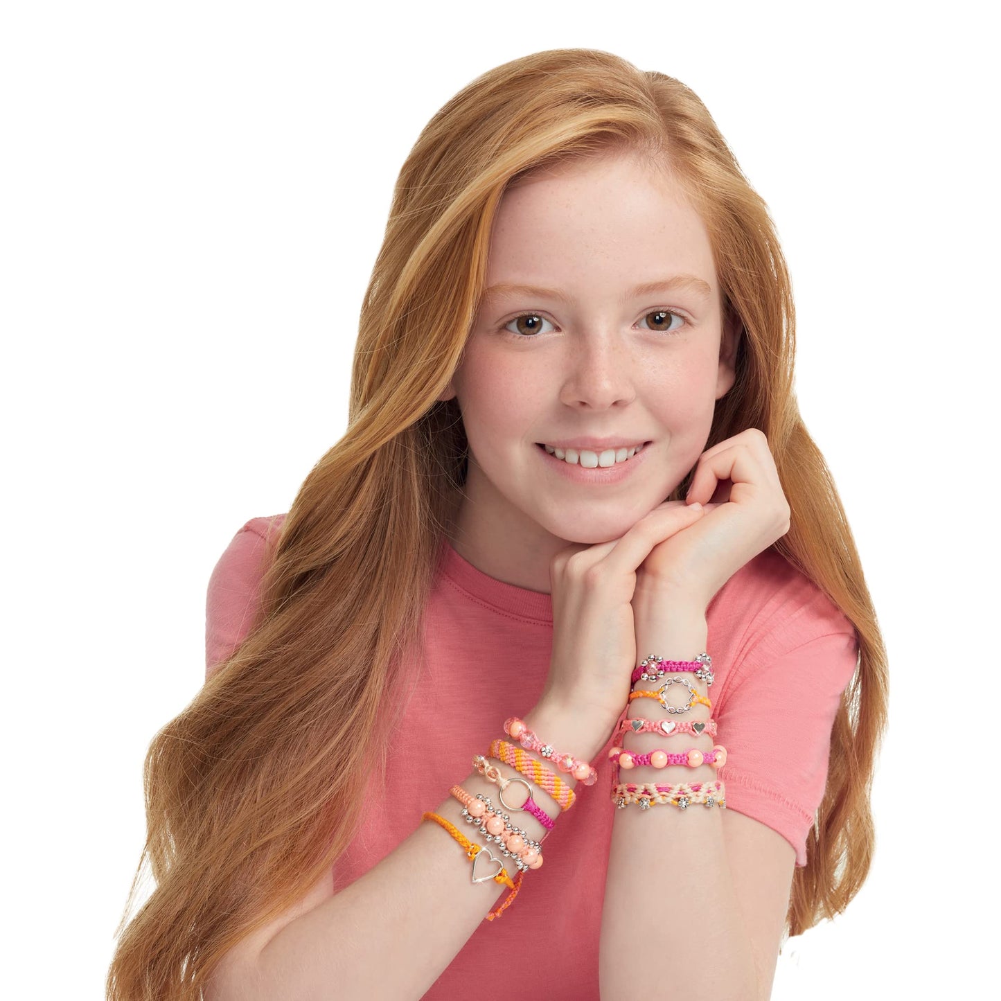 Make It Real - Macrame Friendship Bracelet Making Kit for Girls - Kids String Bracelet Making Kit - Friendship Bracelet Craft Kit w/Thread, Beads & More - DIY Bracelet Kit for Girls 8-10-12-14