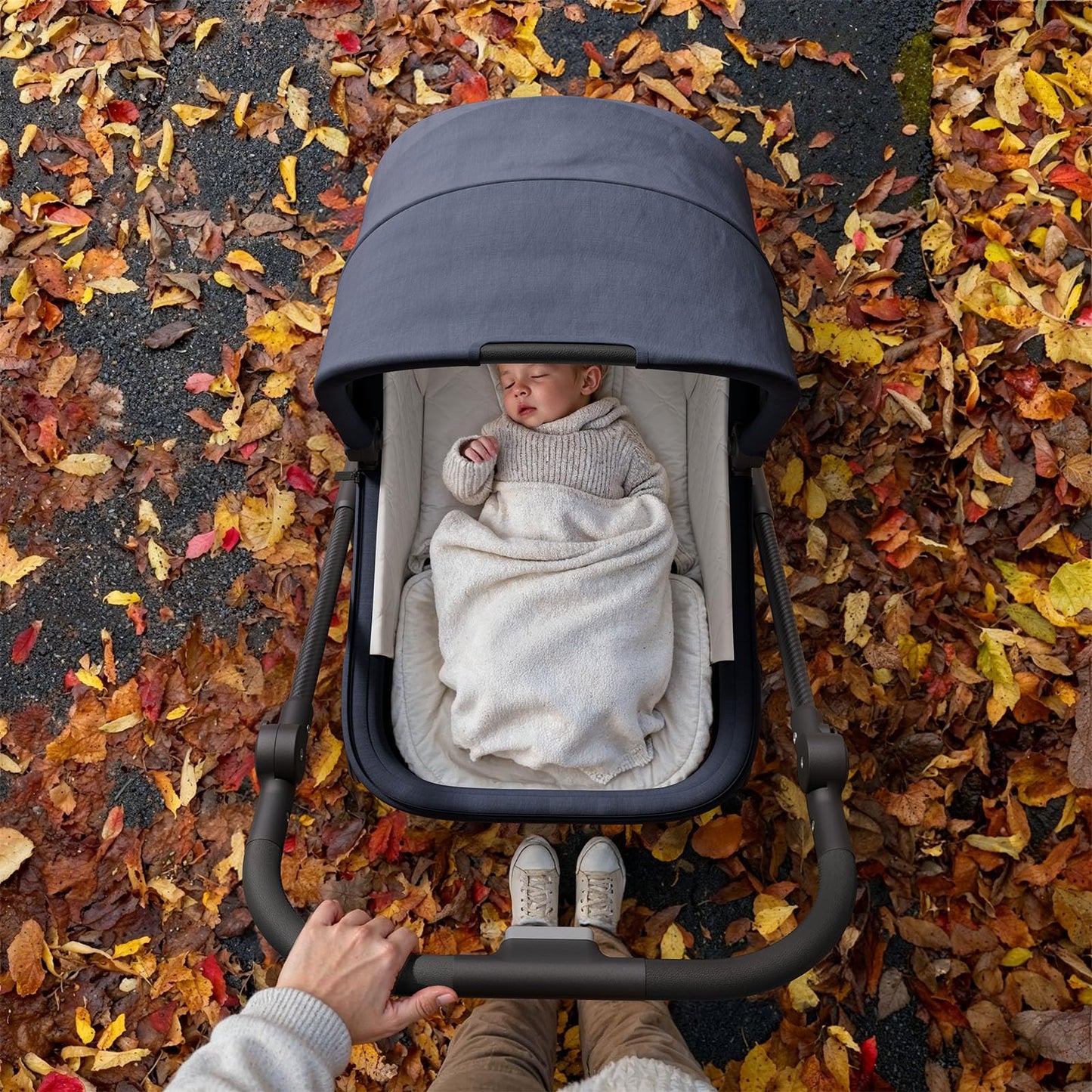 MAMAZING Air Lux Baby Stroller with Bassinet from Newborn to 50 lbs, Strength Carbon Fiber Frame Only 15.8lbs, Bassinet Stroller Included Reversible Seat, Car Seat Adapter & Large Storage Basket