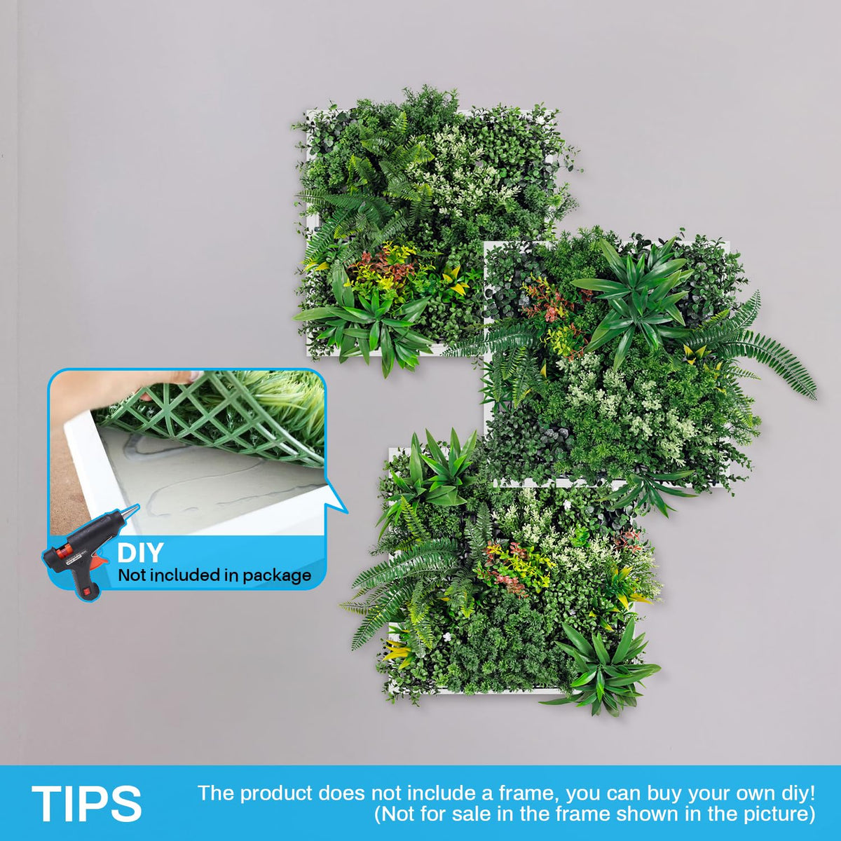Patio Artificial Grass Wall Panels 20" x 20" (18Set-54Pc) Greenery Backdrop Faux Green Wall Flower Decor Fake Boxwood Panel for Interior Wedding Party Photo Background Outdoor Garden Fence
