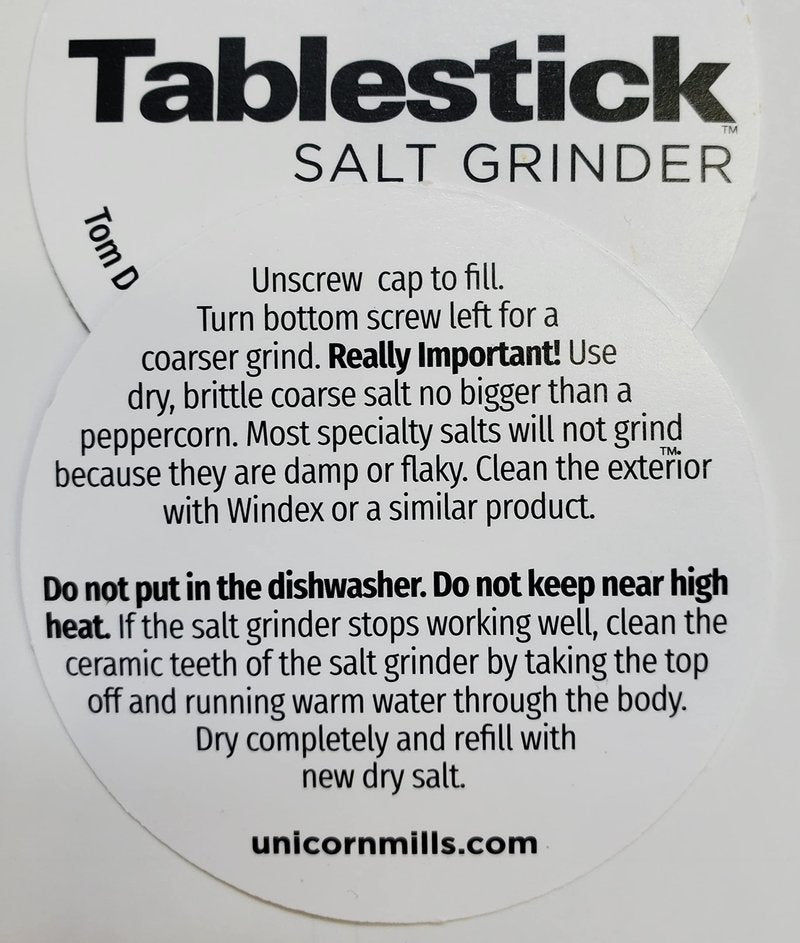 Tablestick Salt and Pepper Grinder Set