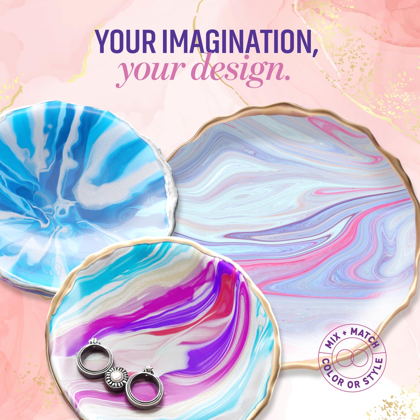 Dan&Darci Craft 'n Clay - Jewelry Dish Making Kit for Kids Ages 8-14 Year Old - Best DIY Arts & Crafts Kits - Birthday Gifts - Creative Toys for Preteen & Teenagers - Girl Birthday Gift Ideas