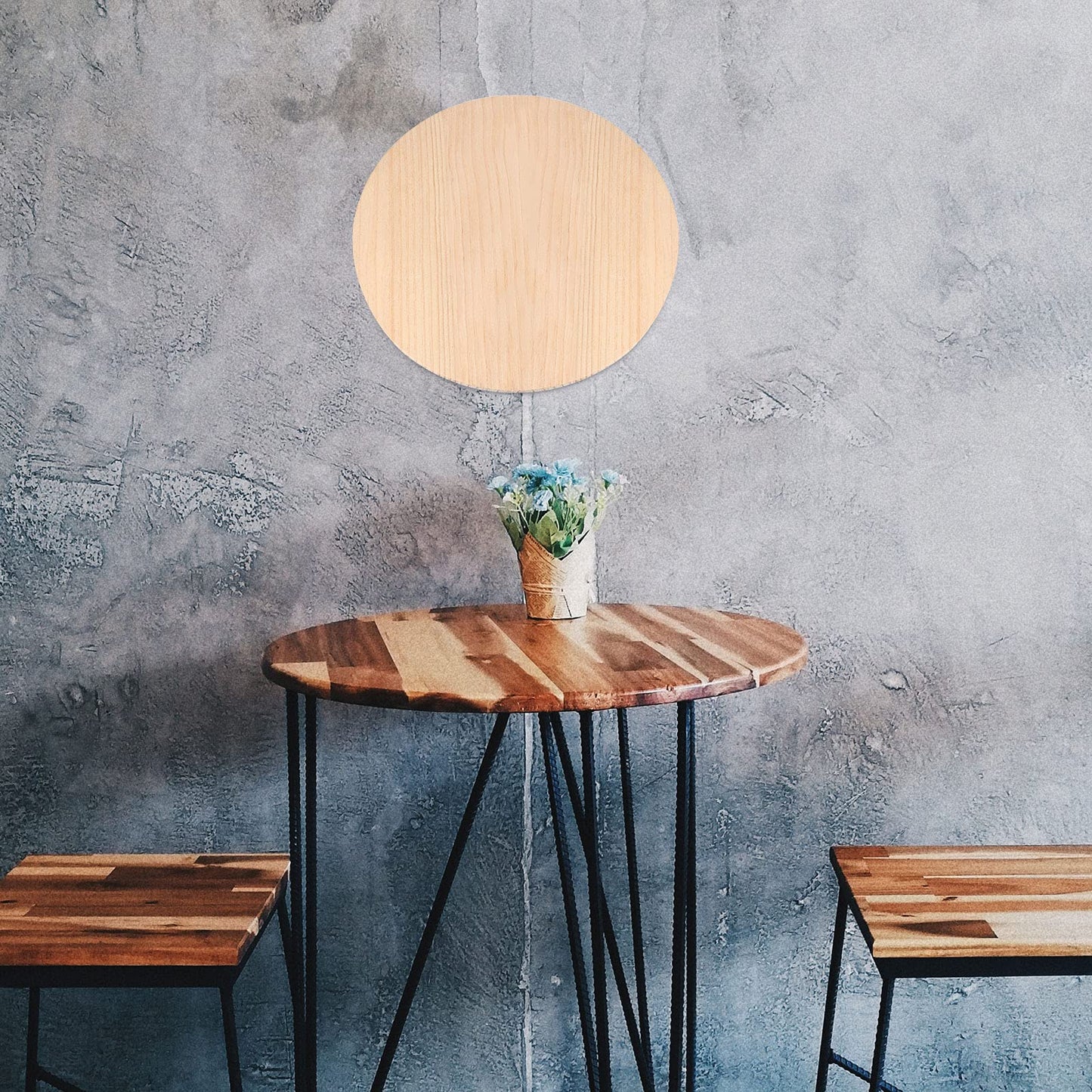 MUKLEI 4 Pack 12 Inch Round Wood Plaque, 3/4 Inch Thick Unfinished Wooden Circle Plaque Wooden Base for Craft Projects, Painting, Woodcarving, DIY Sign
