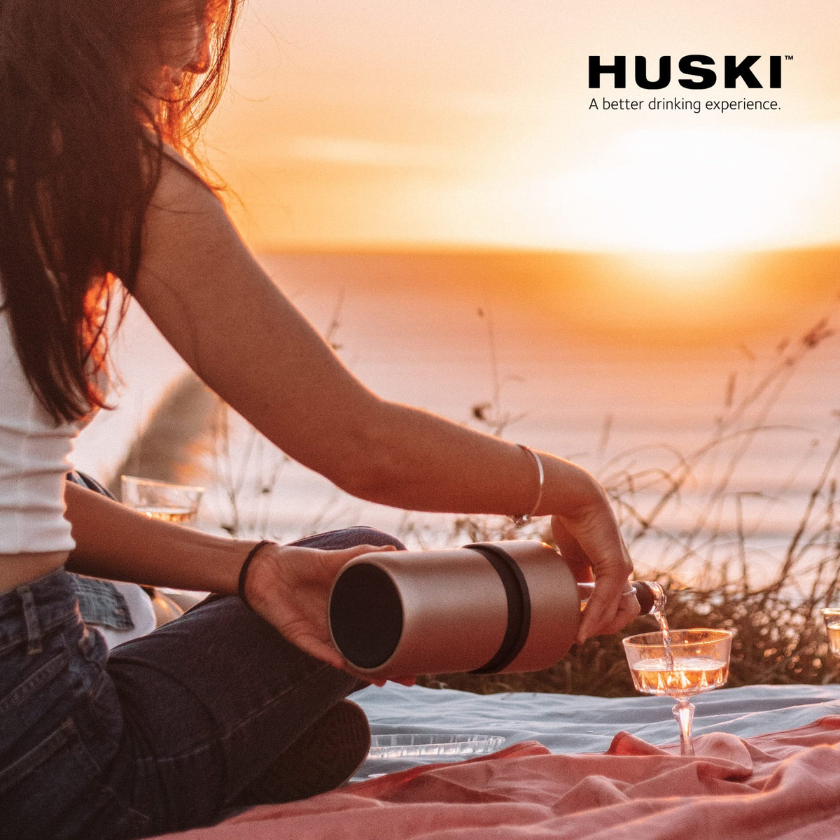 Huski Wine Chiller | Award Winning Iceless Design | Keeps Wine Cold up to 6 Hours | Wine Accessory | Next Generation Ice Bucket | Fits Some Champagne Bottles | Perfect Gift for Wine Lovers (Stainless)