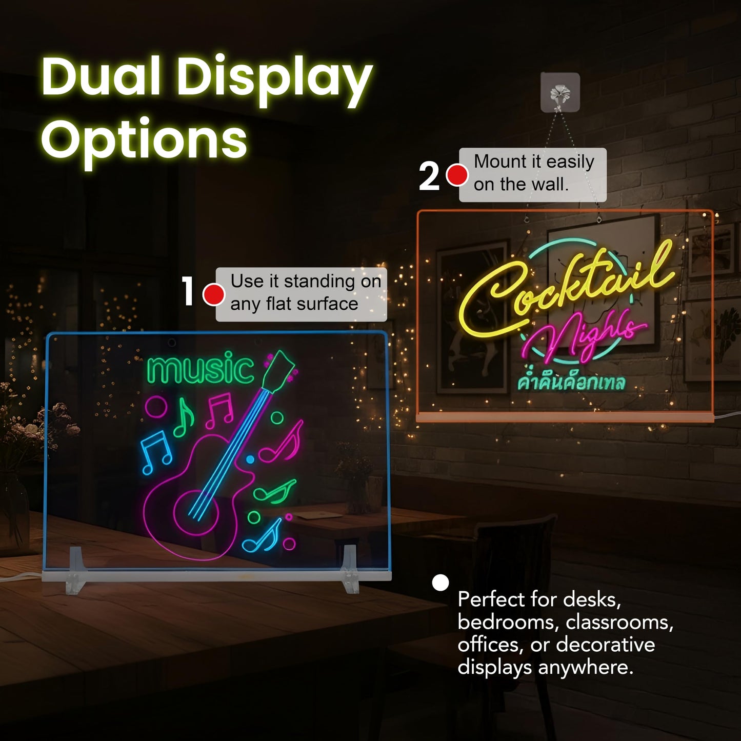 Led Drawing Board,13 Light Effects, Include Adapter, Drawing Paper, Glow Doodle LED Note Board with Colors, Neon Light Up Drawing Tablet, Gifts for Kids, Easter Gifts for Girls, Birthday Gift Ideas