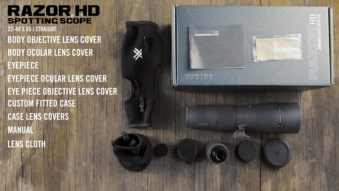 Vortex Optics Razor HD Spotting Scope 22-48x65 Straight