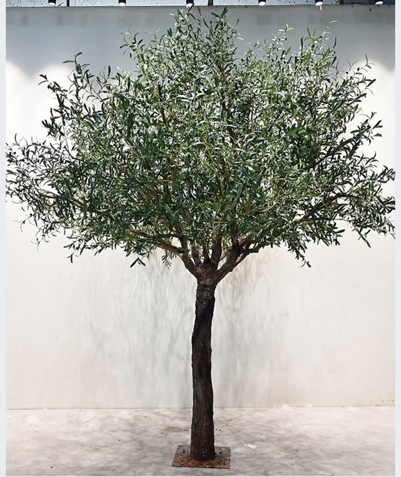 Faux Olive Tree with with Natural Trunk & Lifelike Fruits, Olive Trees Artificial Indoor, for Home Office Living Room Bedroom Holiday Decor(5FT)