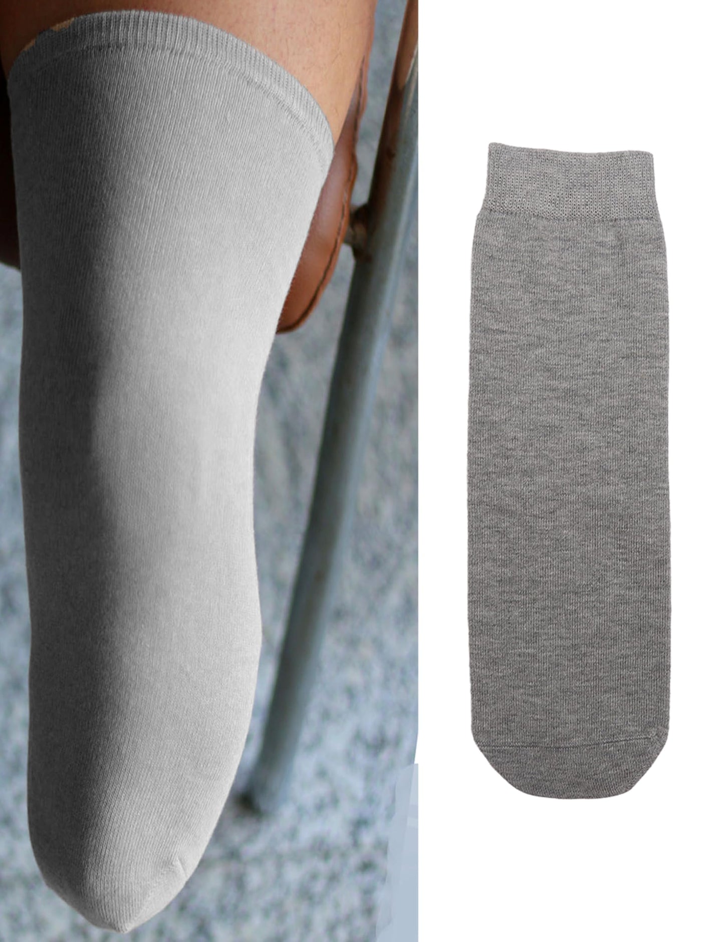 Amputee Sock Prosthetic Socks 5pcs, Soft Breathable Protective Stump Sock Elastic Thickened Cotton, Protective Stump Socks Prosthetic for Below the Knee Amputees (M)
