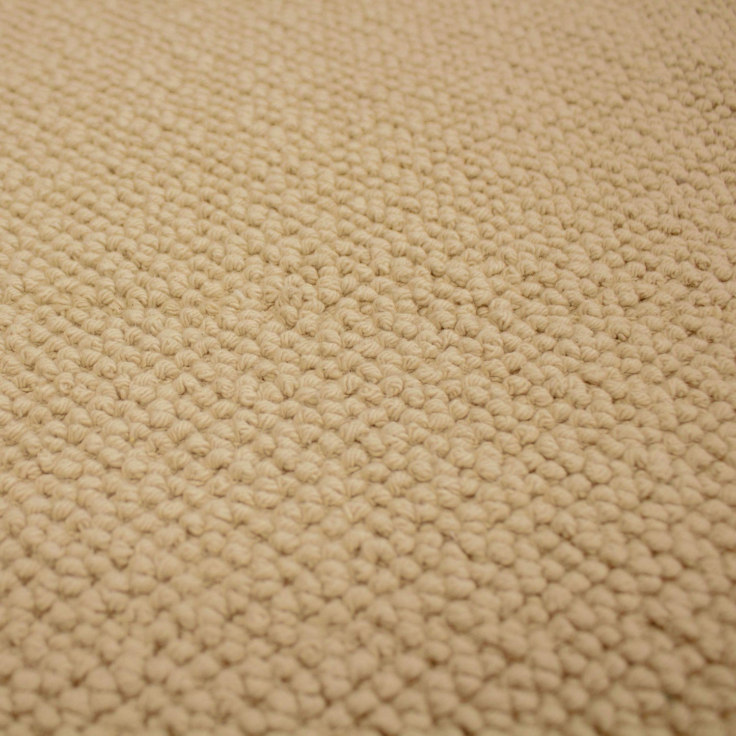 Laura Ashley Reversible Crochet Beaded Bath Rug, Linen, 17"x24"/20"x34"