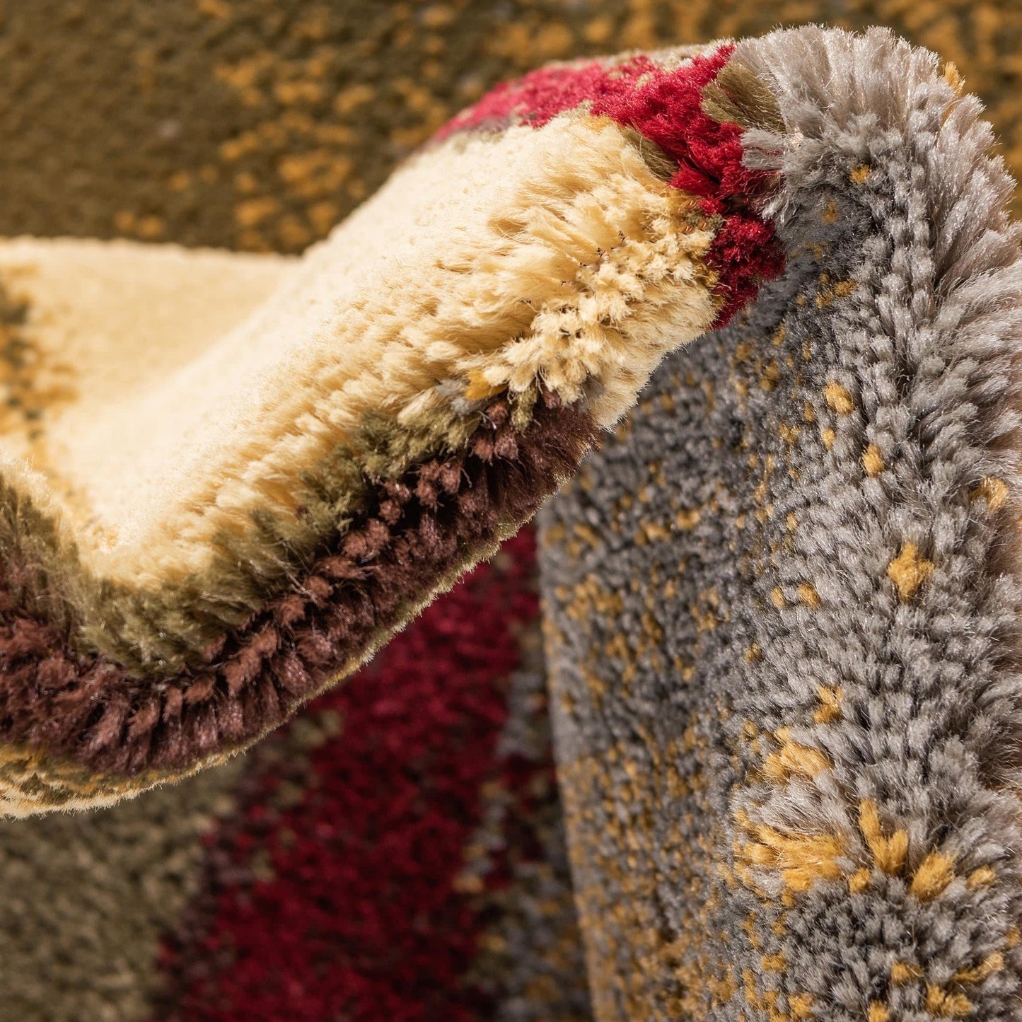 Unique Loom Barista Collection Area Rug - Timor (10' x 14' 1" Rectangle Multi/Red)