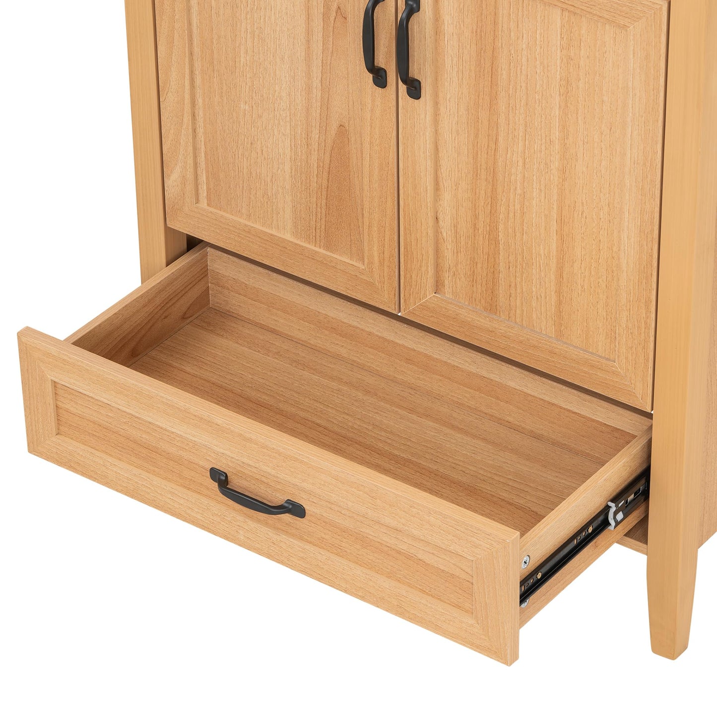 Christopher Knight Home Tessa 30" Bathroom Vanity with Ceramic Sink, Wooden Storage Cabinet with Adjustable Interior Shelf, Bathroom Organizer with Soft-Close Double Doors & Bottom Drawer, Wood