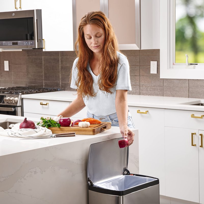 Plasticplace Custom Fit Trash Bags, Compatible with simplehuman Code U (100 Count) White Drawstring Garbage Liners 14.5-21 Gallon/ 55-80 Liter 26.5" x 32"
