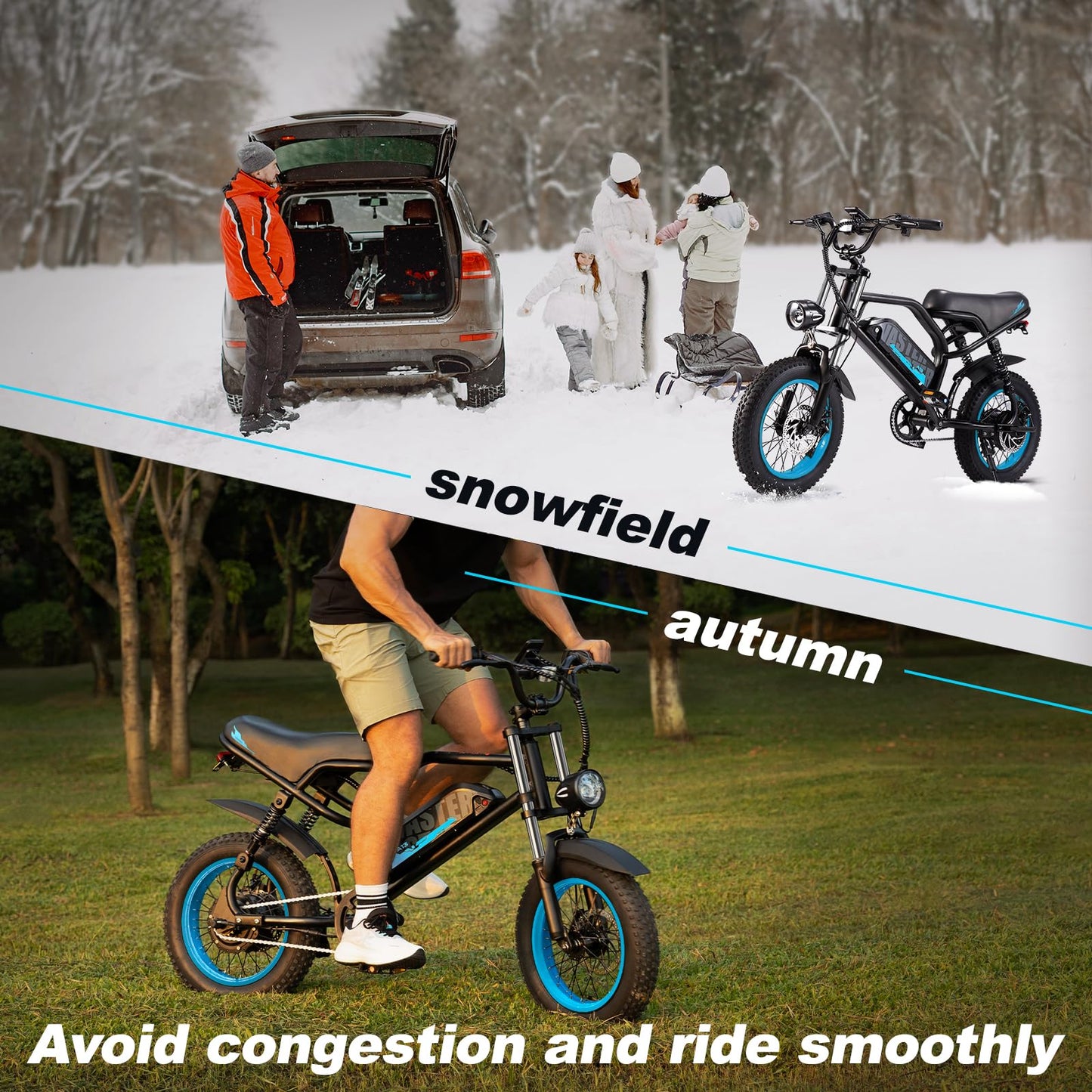 VDL Mountain Electric Bike for Teenager, 16" Fat Tire Ebike, Wider Seat 800W Peak Motor, Removable Battery, Front Fork Suspension, 20MPH, UP to 35 Miles Mountain Ebike, for Leisure Riding&Commuting