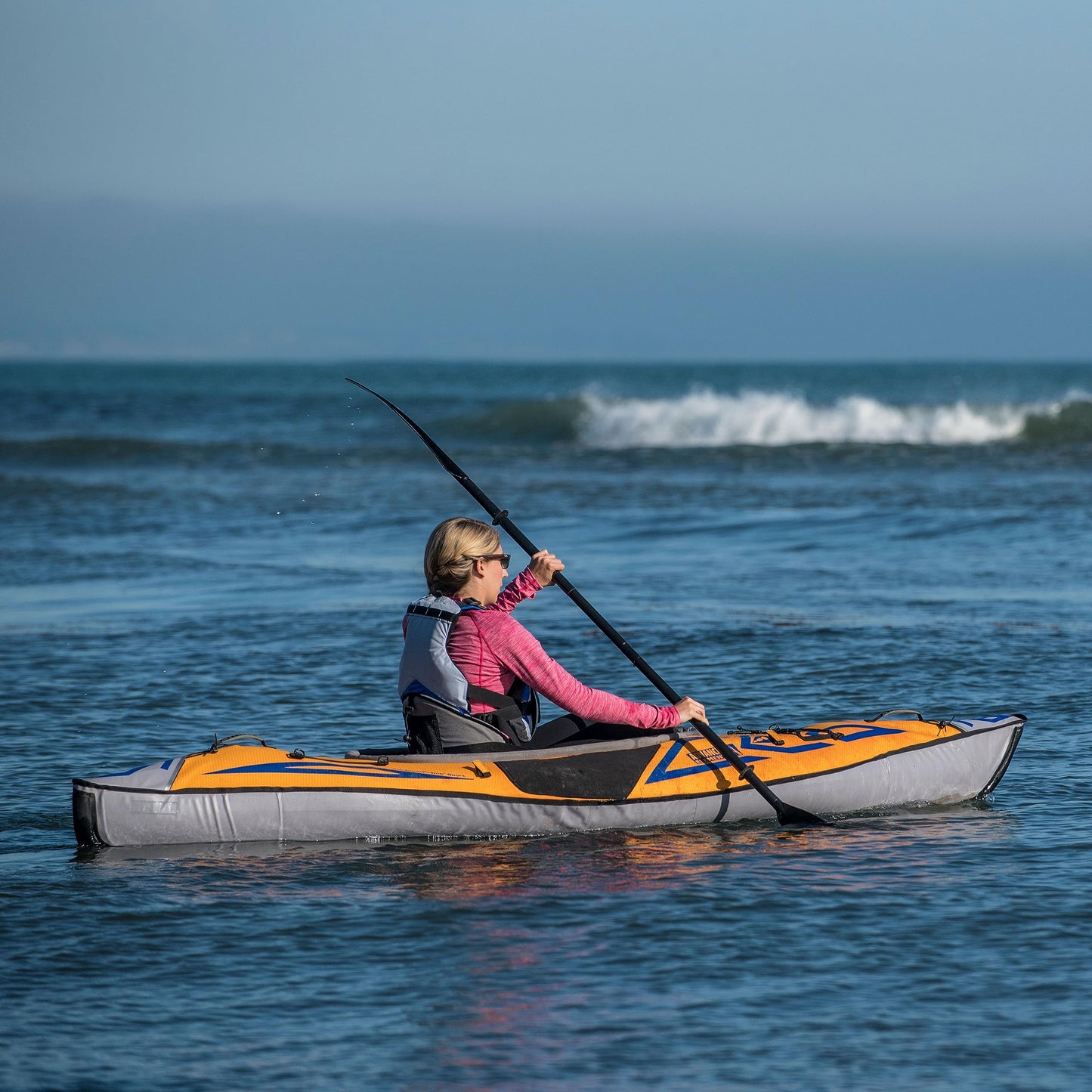 Advanced Elements - AdvancedFrame Sport Inflatable Kayak - Lightweight Day Touring Kayak with Bag and Pump - 10' 5" - 26 lbs - Orange