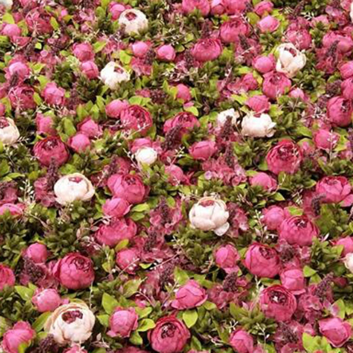 JIIPOREGJ Handmade Romantic Hydrangea Rose Peony Plant Wall Large Artificial Flower Wall Backdrop Panels,Rose Wedding Backdrop 3D Floral Wall Fabric Flower Wall for Part,One Color,1m*1m/3.28 * 3.28FT