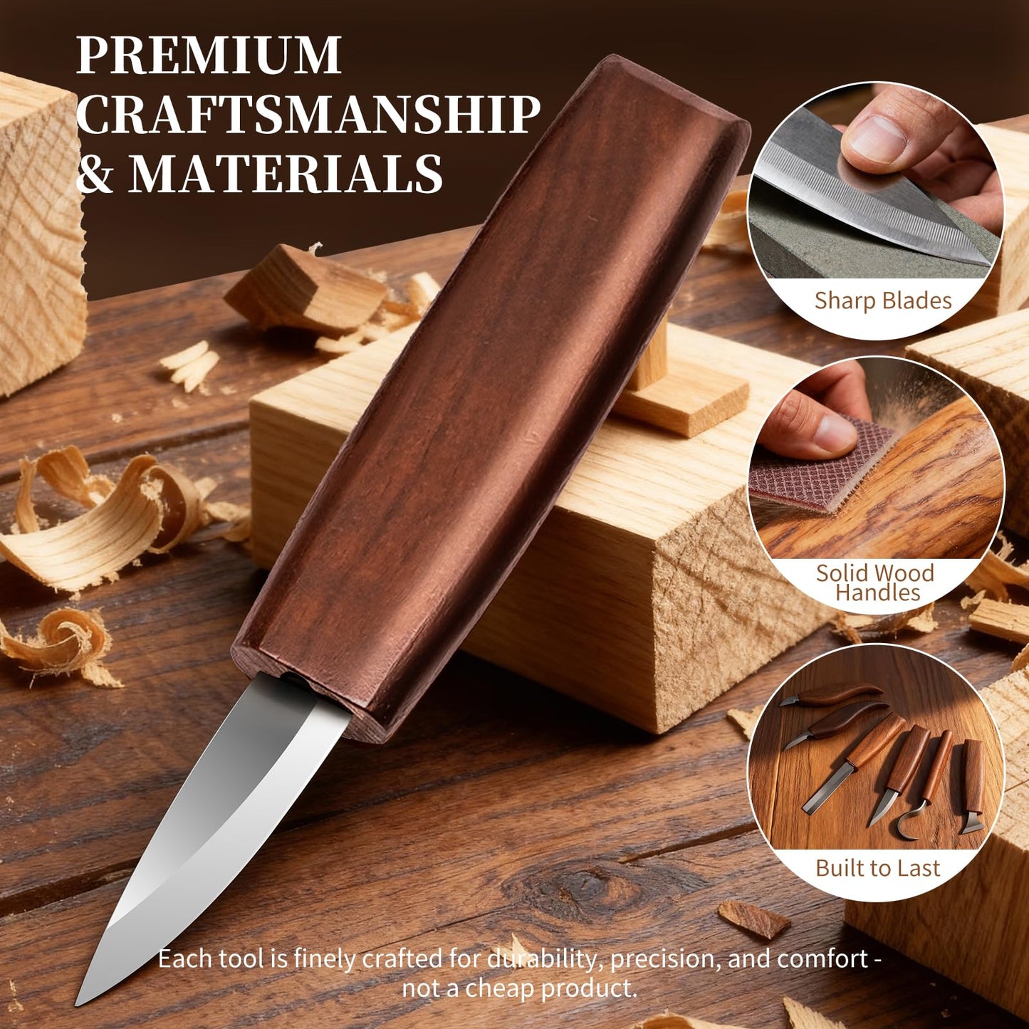 YOYUPETA Wood Carving Tools, 34-Piece Professional Whittling & Carving Kit Set with Walnut Handle Knives, Detail Gouges, Sharpening Stone, Acrylic Paints, Brushes, Palette & Gloves for Adult Hobbyists