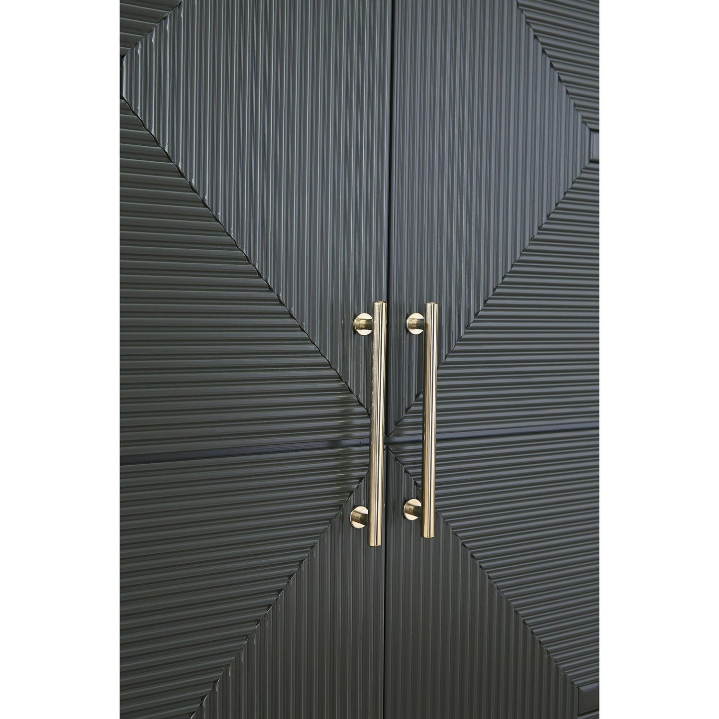Signature Design by Ashley Geirwood Contemporary Accent Cabinet with Shelf and Geometric Pattern, Green