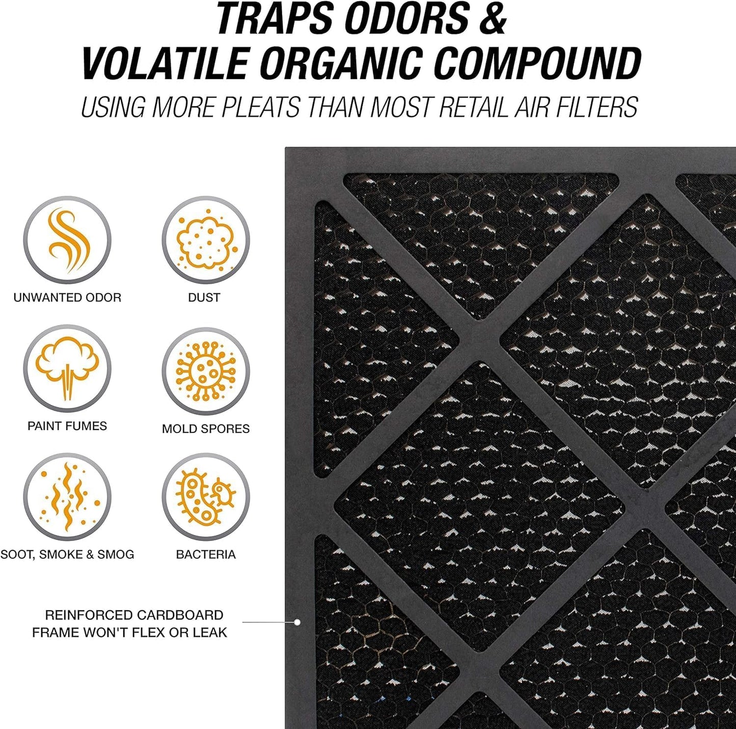 Tiger Tough HEPA 500 Activated Carbon Filter for Air Scrubbers - 16 x 16 x 1