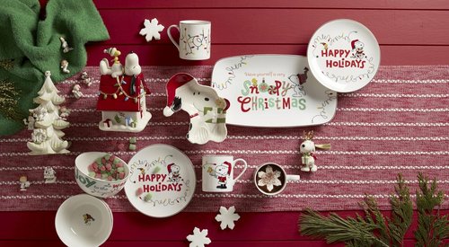 Lenox Snoopy Christmas Candy Dish - Festive Holiday Decor for Entertaining | Perfect Gift