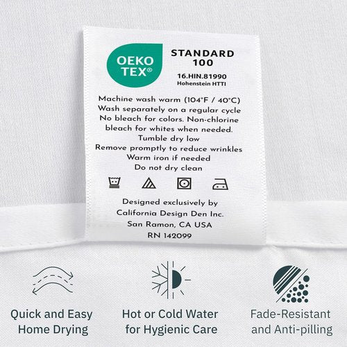 California Design Den Twin Sheet Set - 400 Thread Count Sateen, 100% Cotton, Paisley Blue